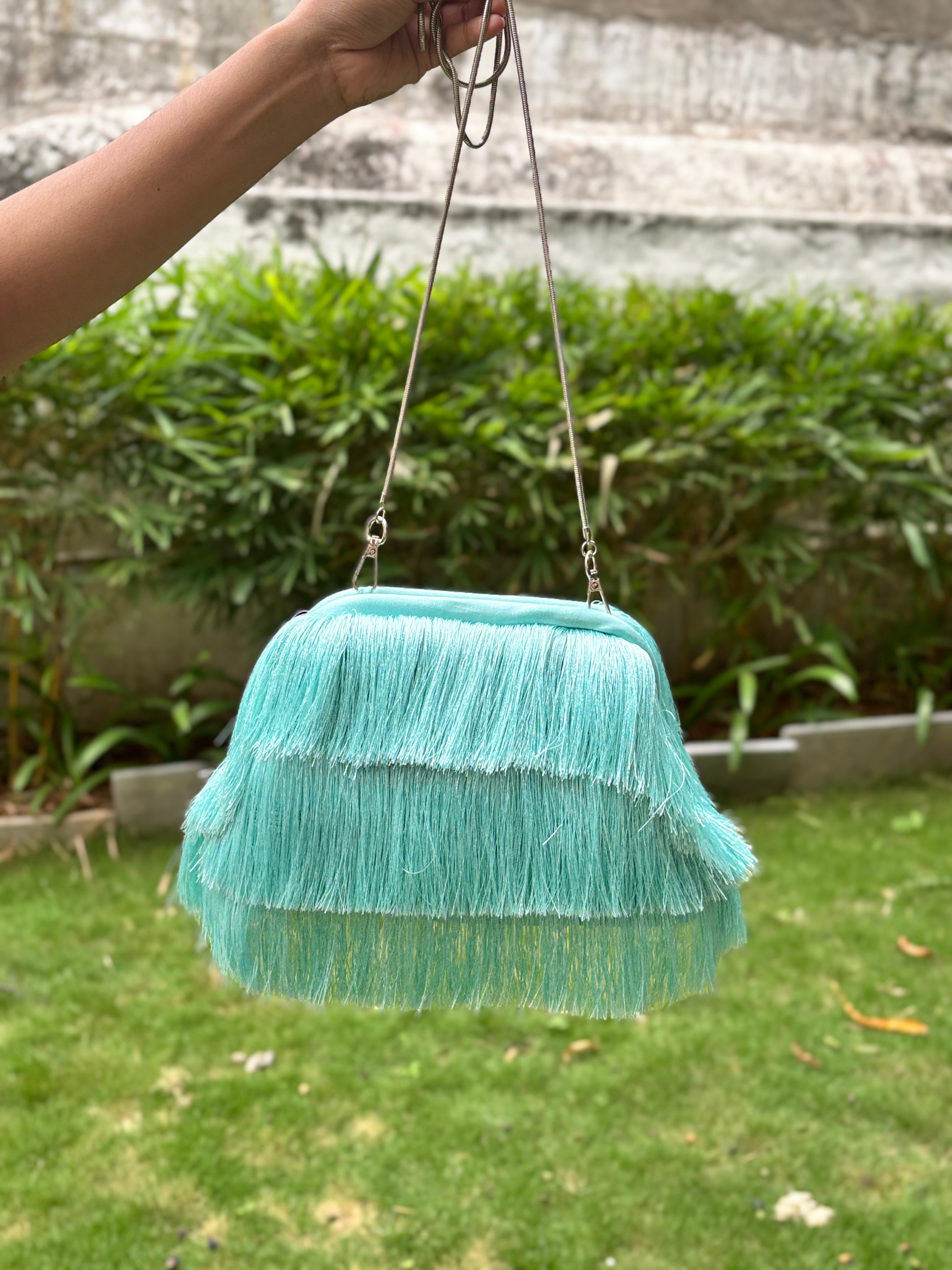 SAMPLE Fringe Bag Sky Blue