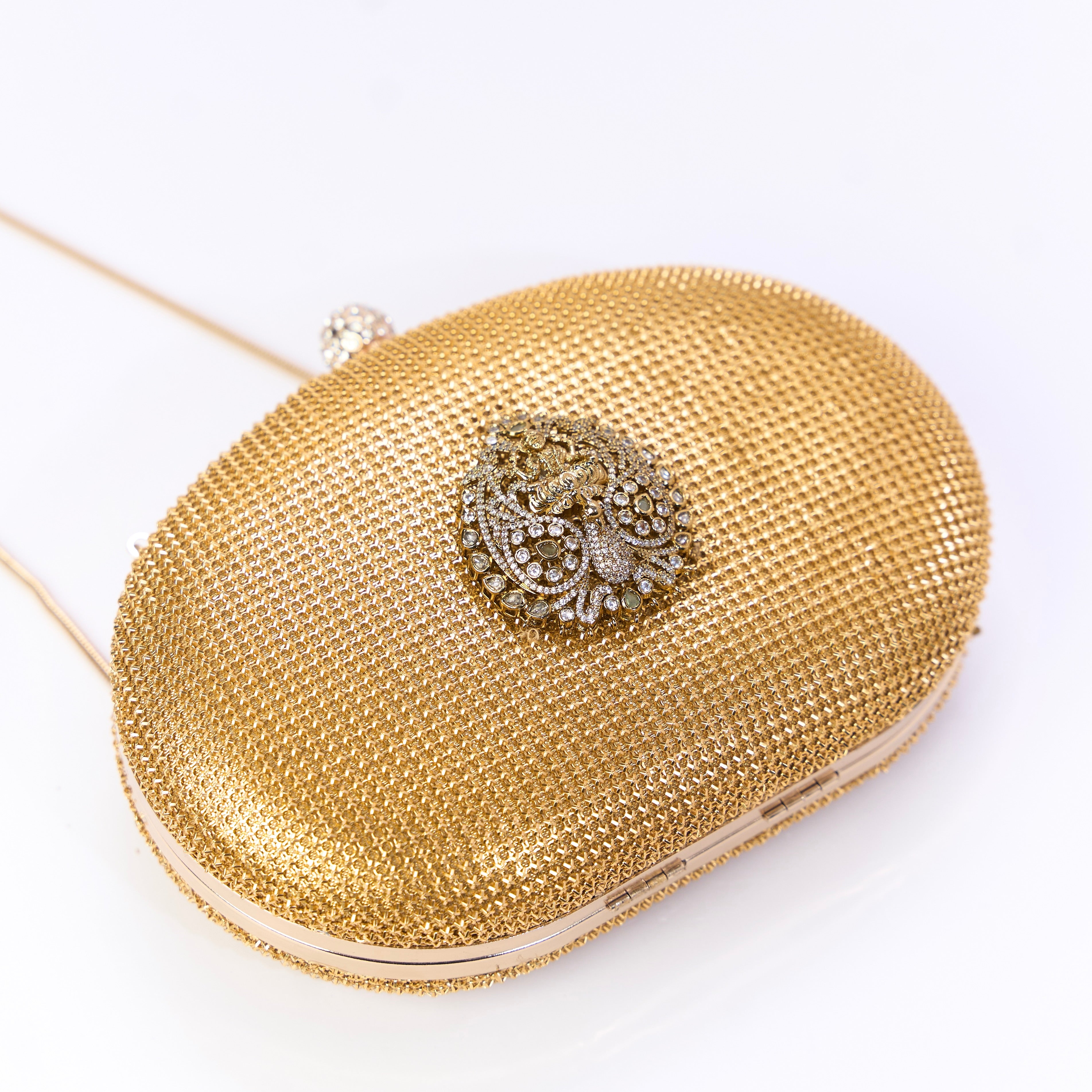 Lakshmi Gold Clutch Bag