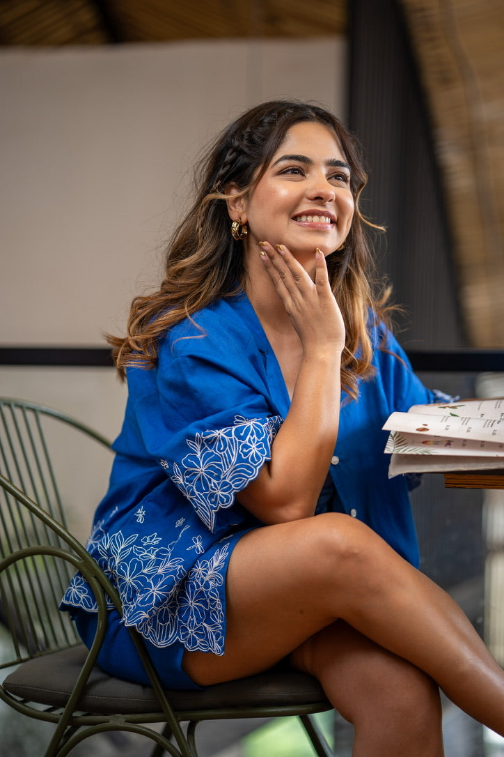Fleur electric blue coord set
