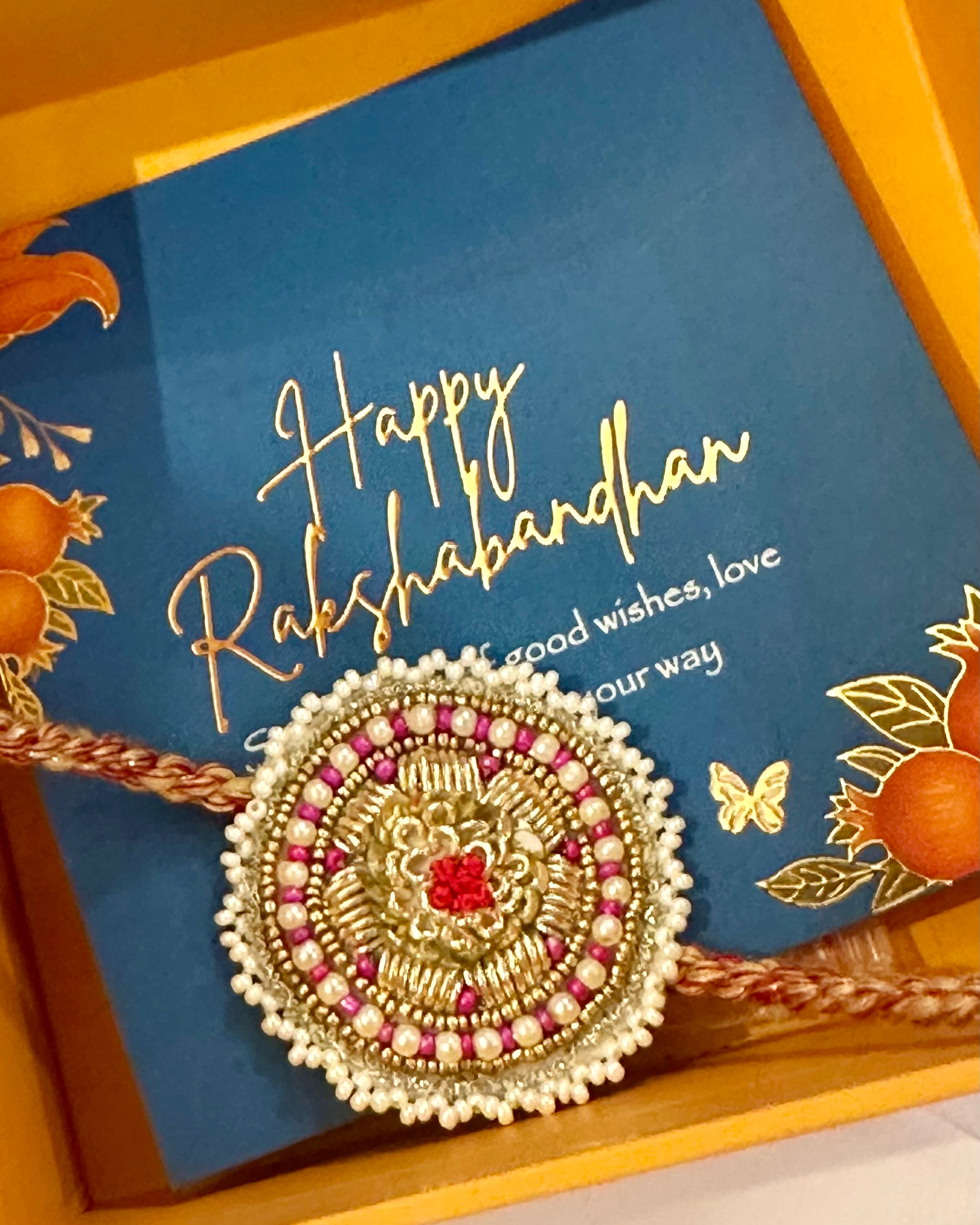 Ahaan Pearl Zardozi Rakhi