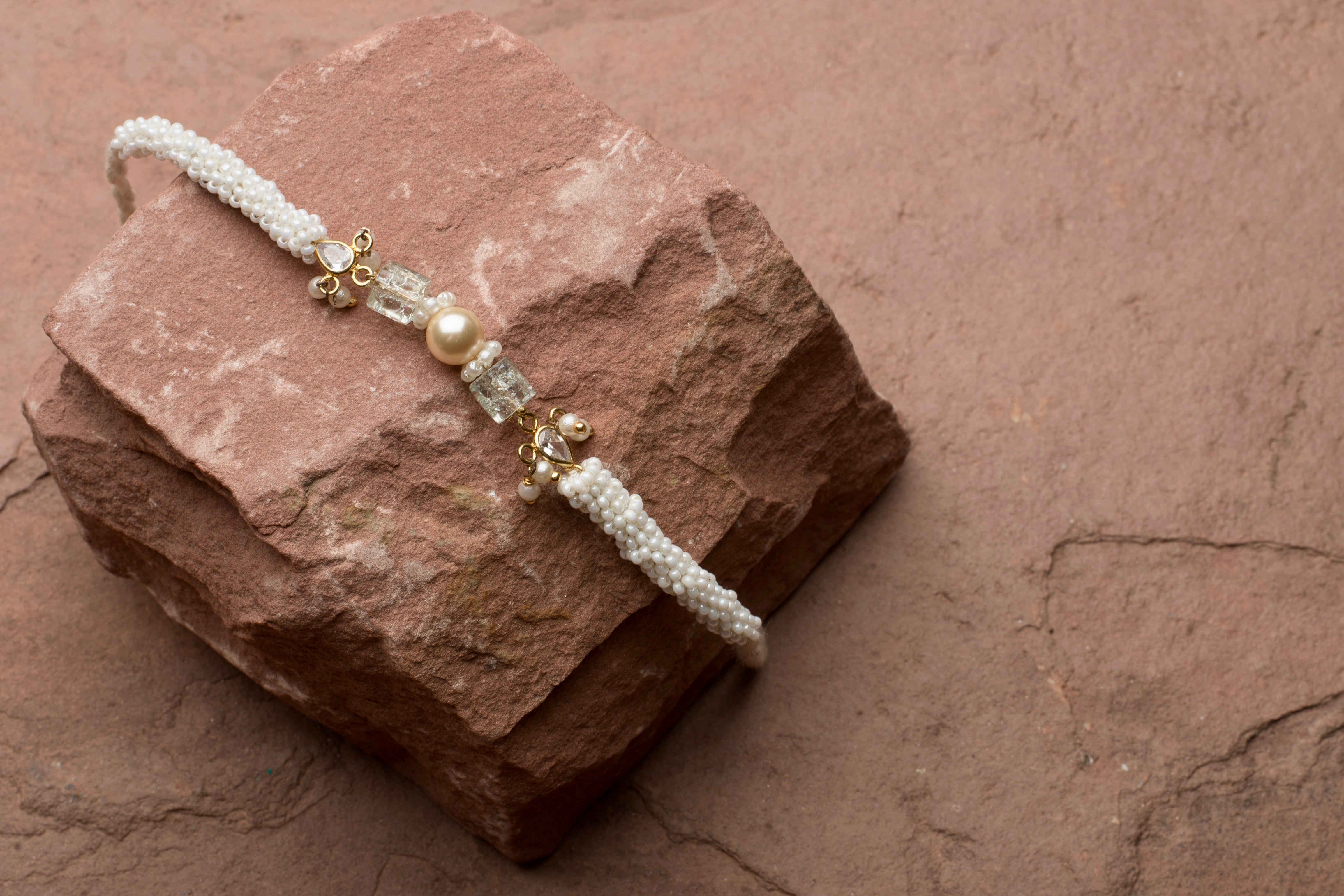 Swarovski Pearl & Bead Rakhi - Ozel
