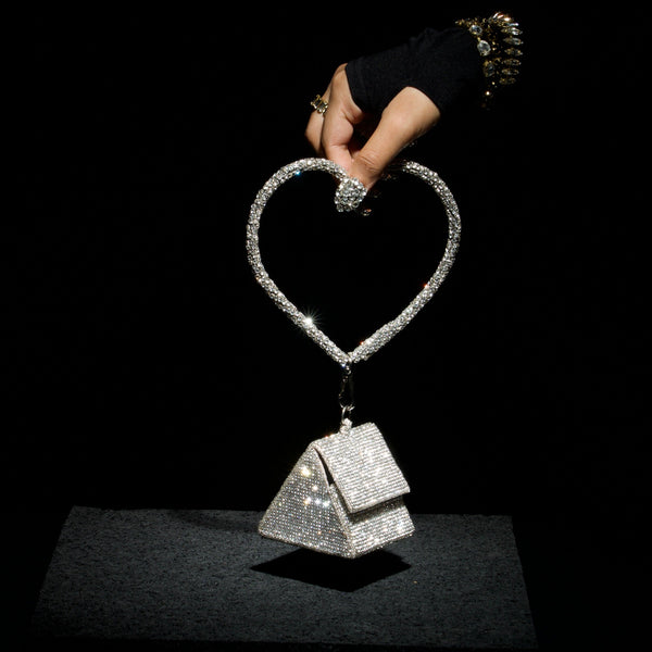 Nano Charm Bag with Crystal Handle