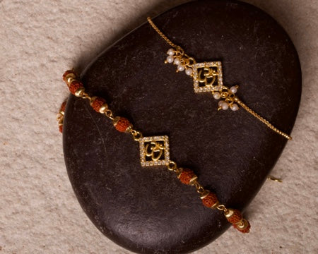 Prakash Om Rakhi Lumba Set