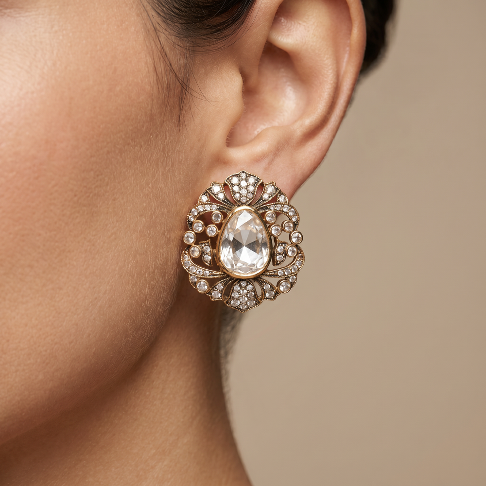 Aarishini Polki Bloom Studs
