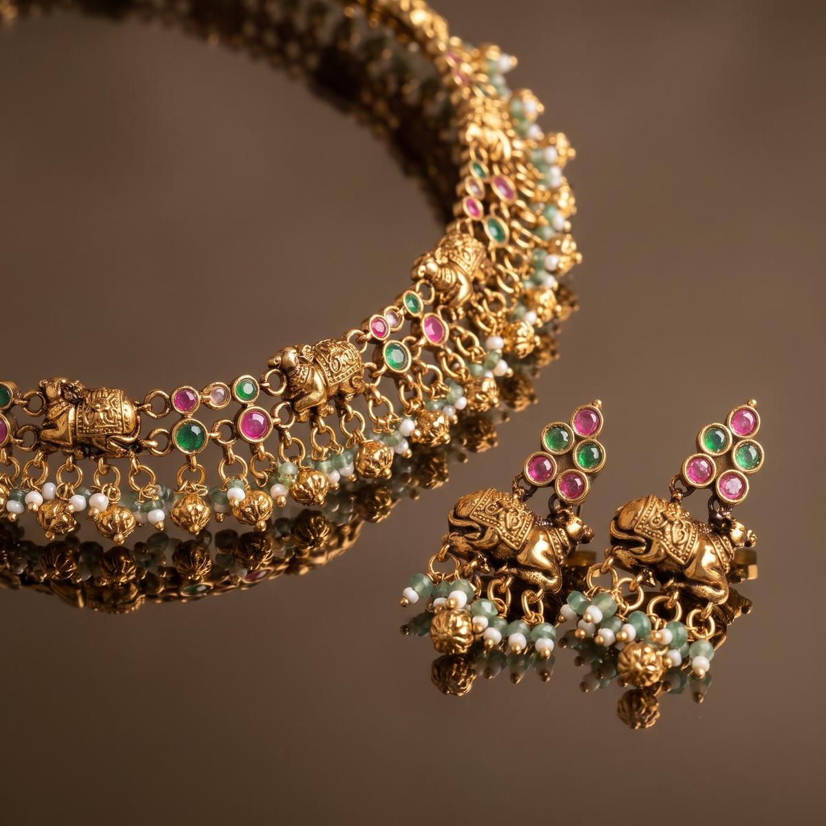 Aarna Gaja Necklace Set