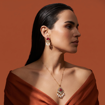 Aarshvi Ruby Kundan Pendant Set