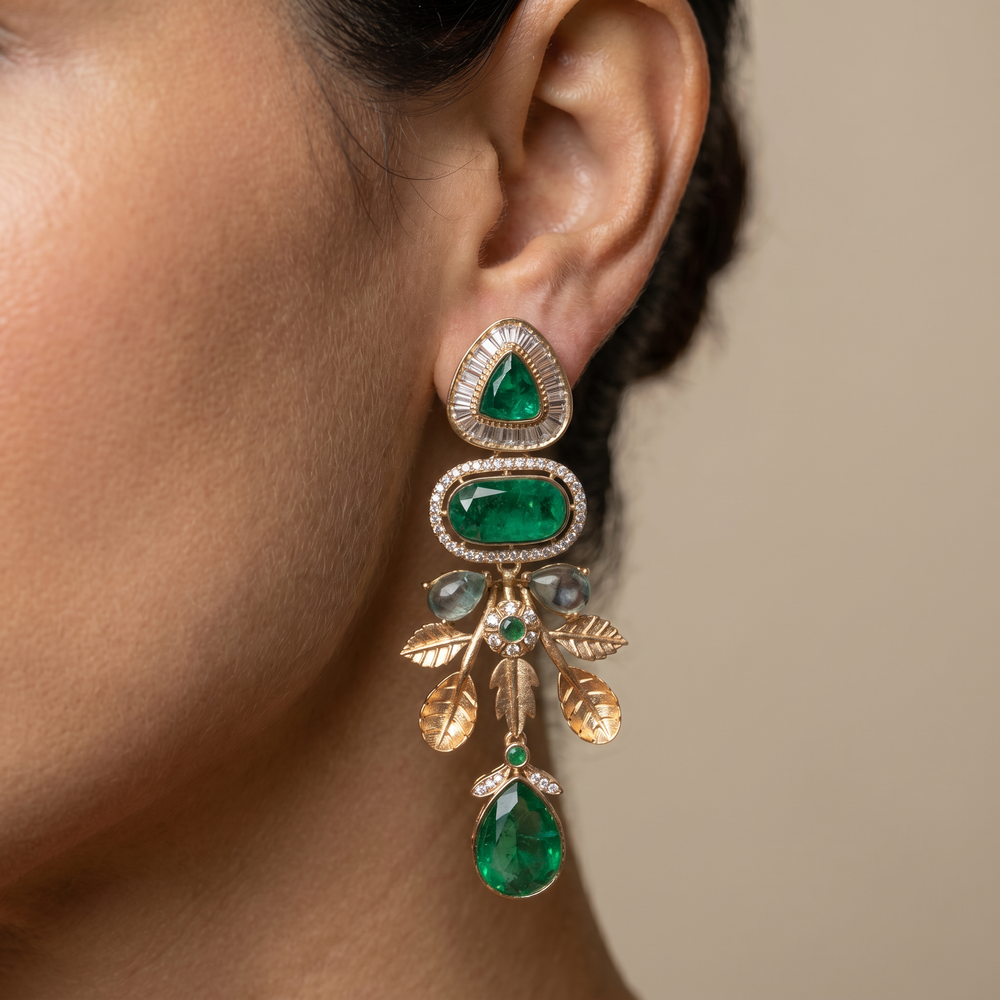 Aelira Verdant Cascade Earrings
