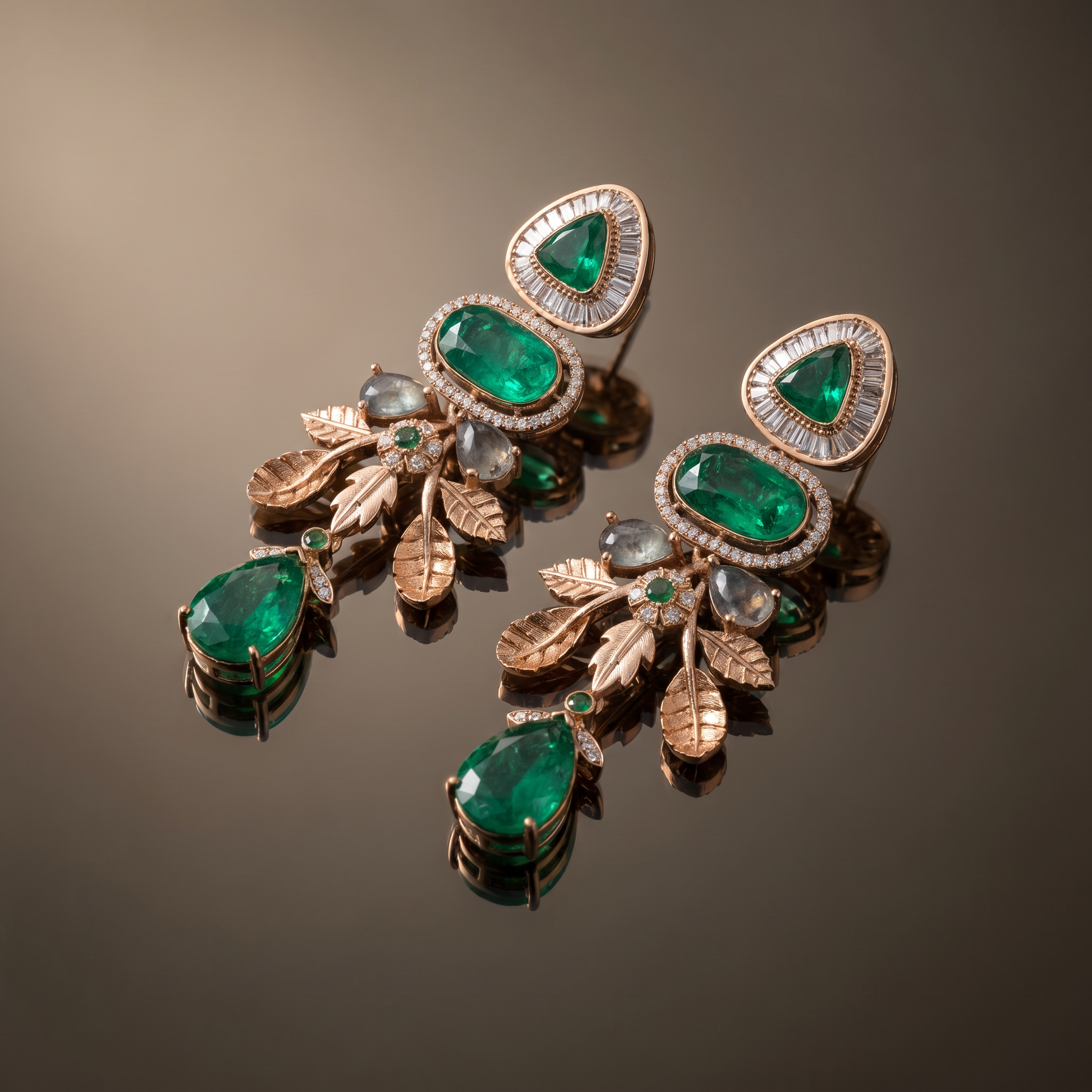 Aelira Verdant Cascade Earrings