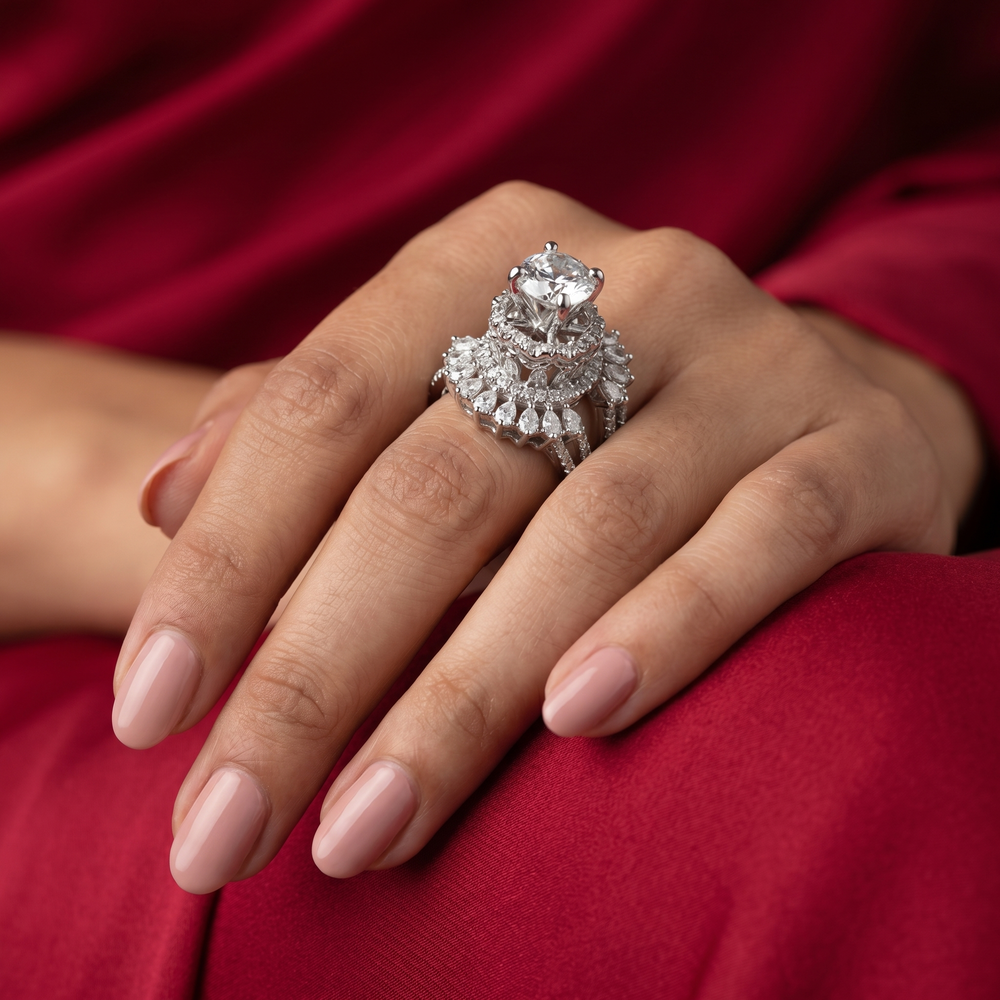 Anaya regal bloom ring – handcrafted Indian heirloom by Ozel