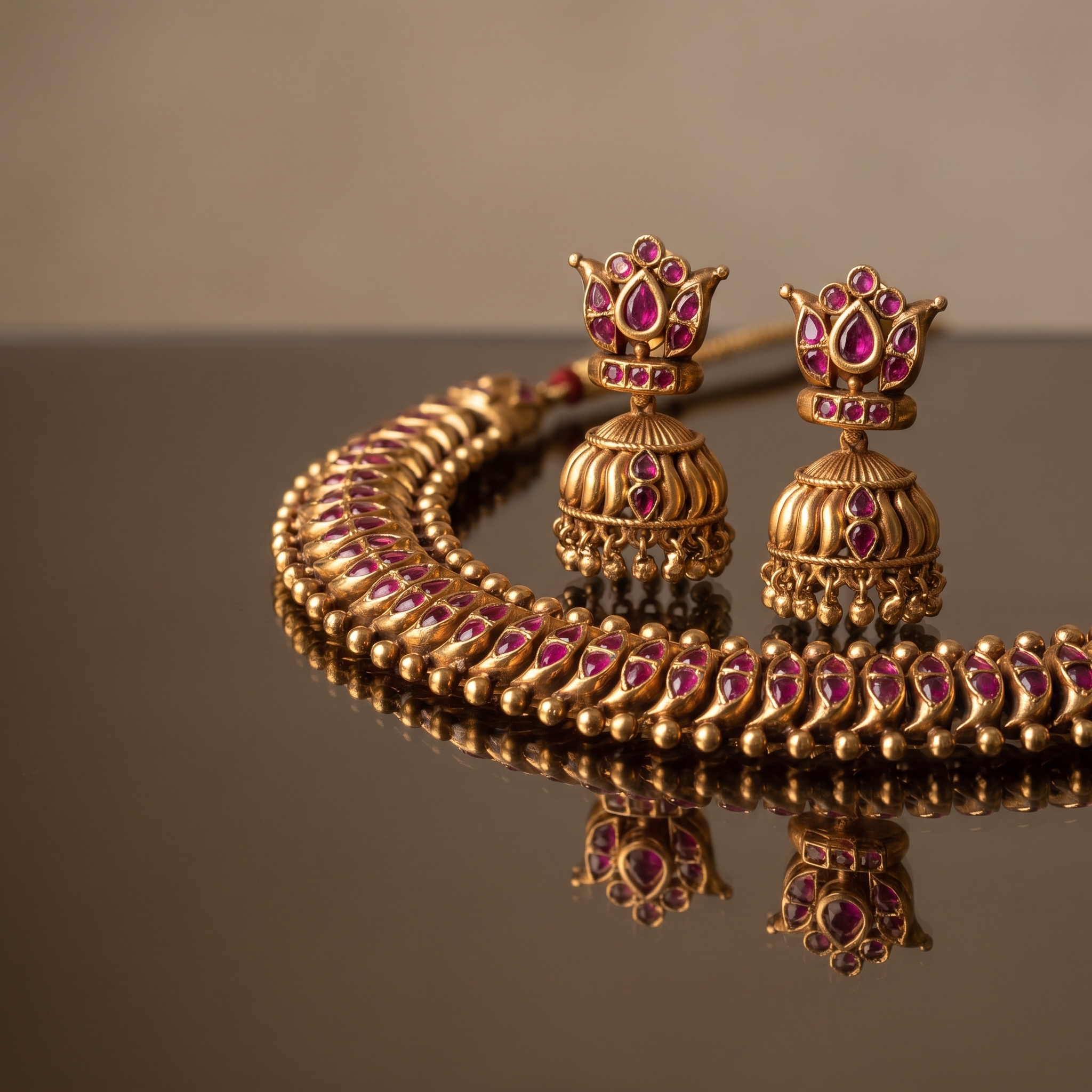 Arohi Antique Gold Choker Set