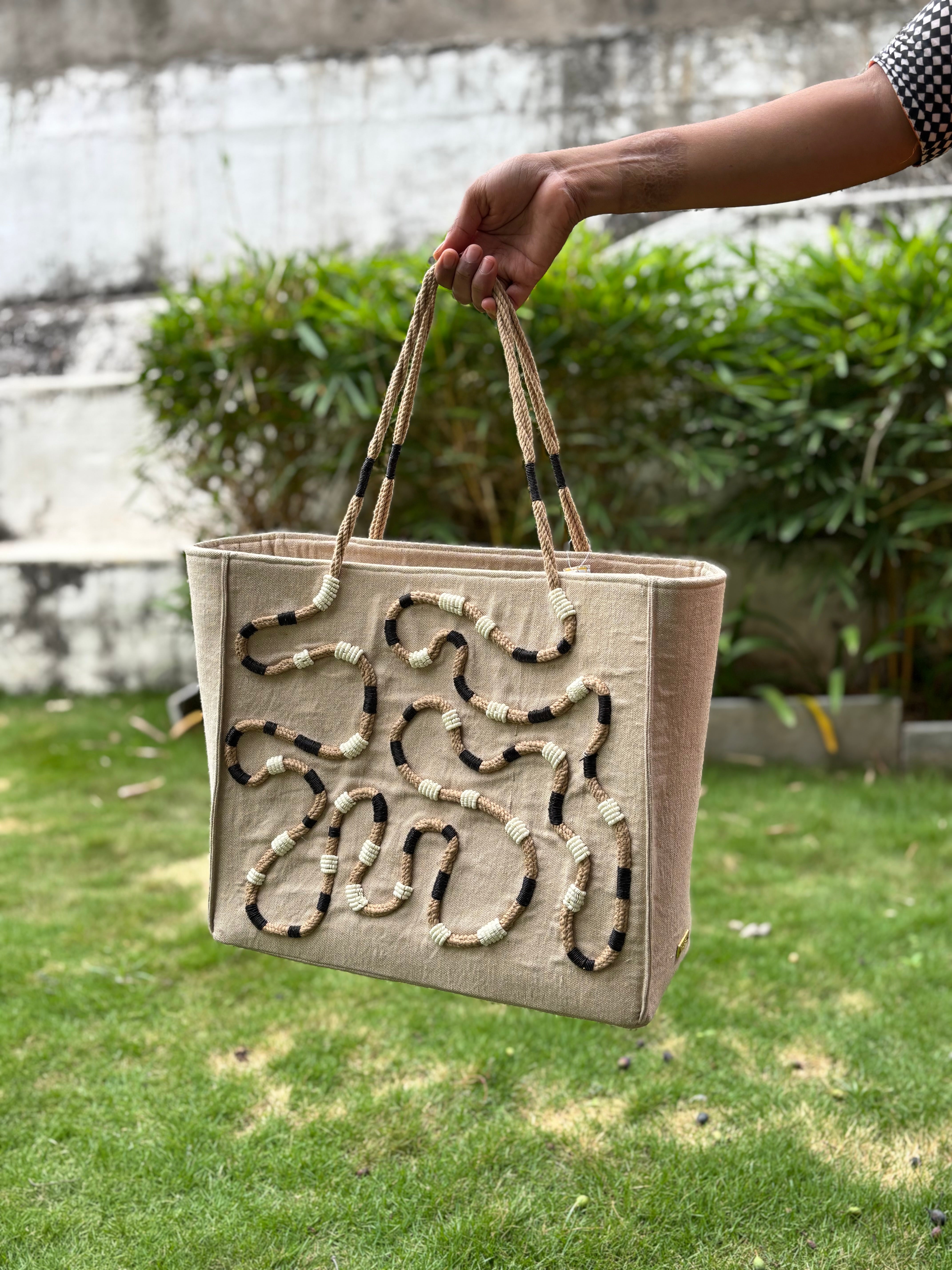 Sample Cord Couched Tote