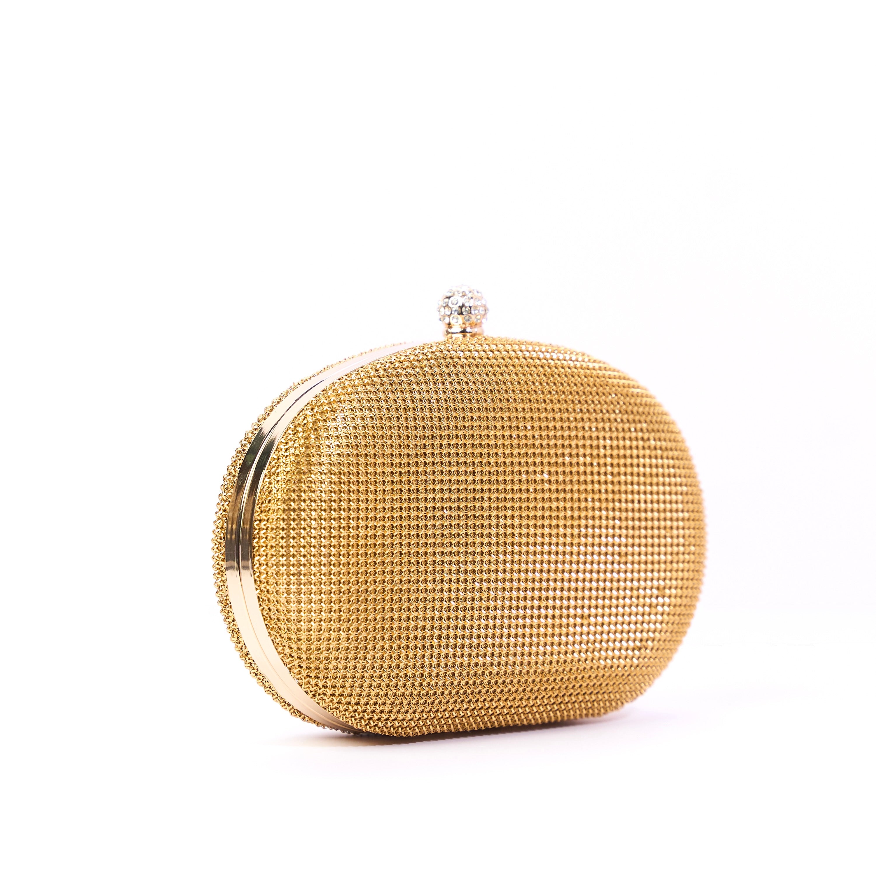 Aura Gold Mesh Clutch Bag