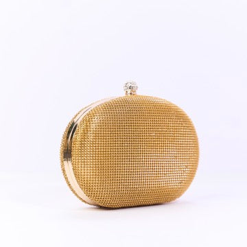 Aura Gold Mesh Clutch