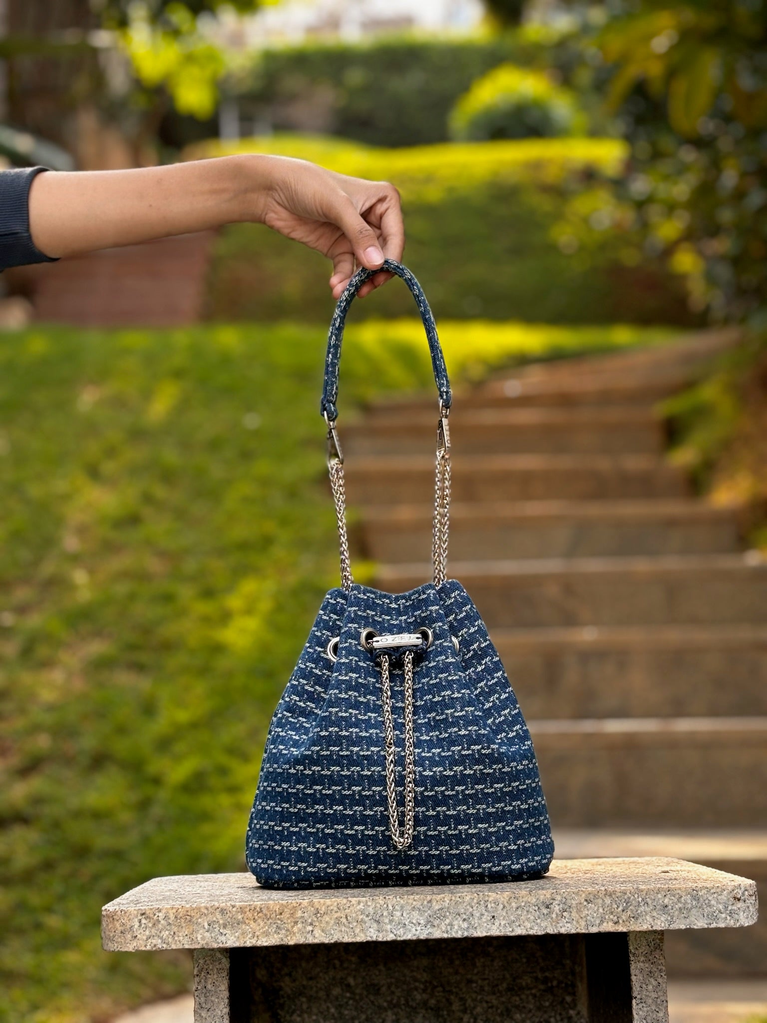 Indie Denim Bucket Bag