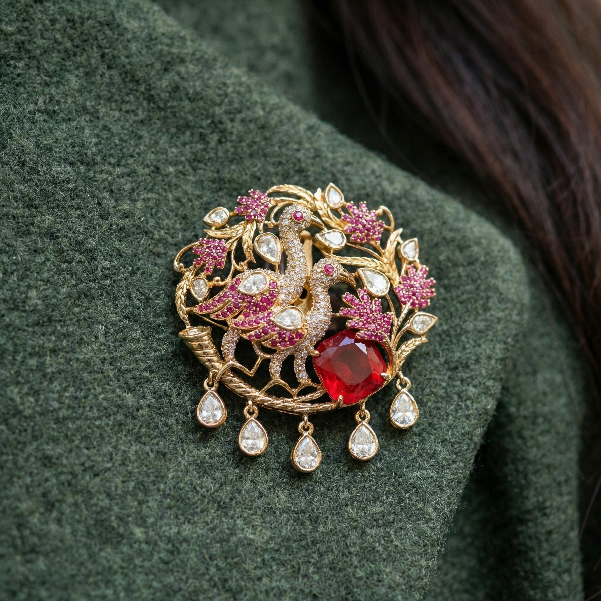 Mayriva Scarlet Aviary Brooch