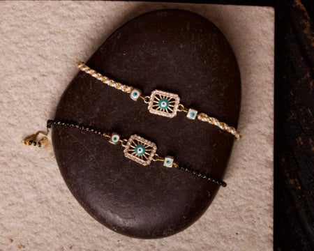 Shakti evil eye rakhi lumba set