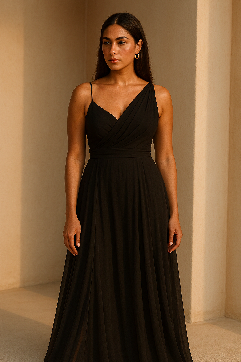 Evelyn One Shouldered Evening Gown