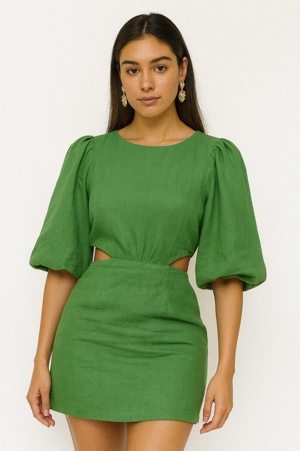 Bambi Green Cut Out Dress