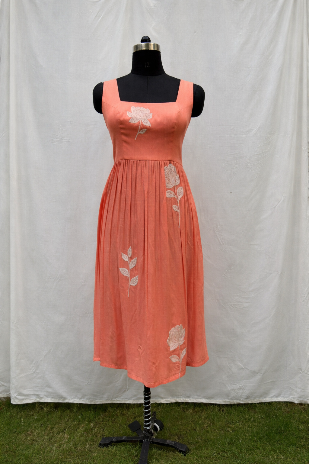 Embroidered Garden Midi Dress (Sale)