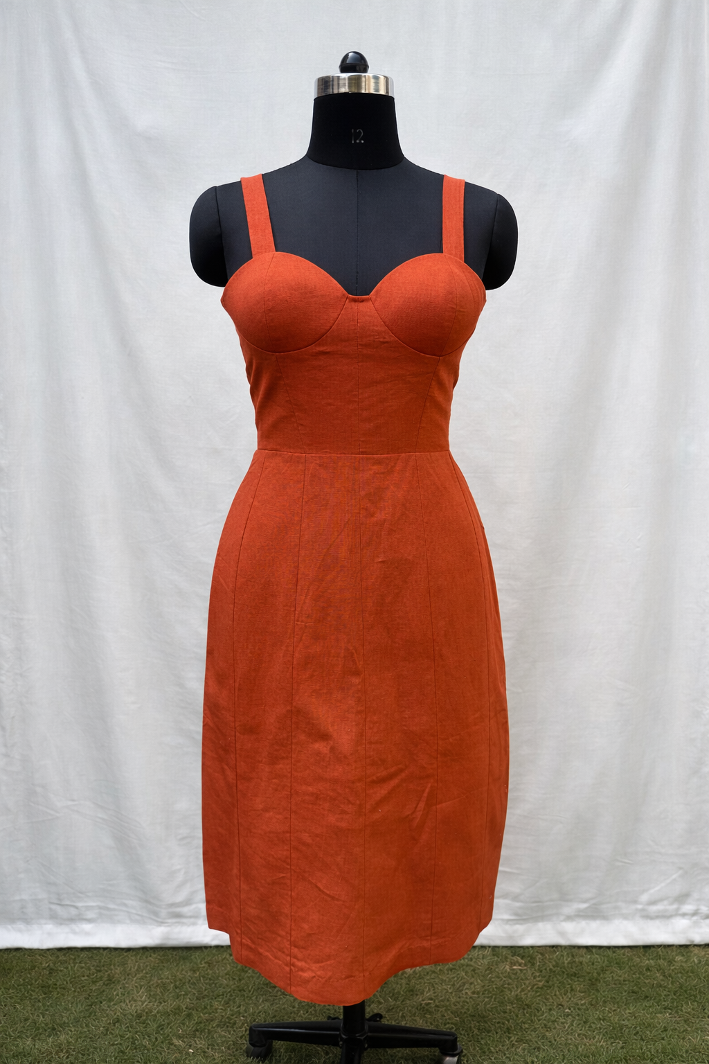 Daphne Corset Dress in Rust ( Sale)