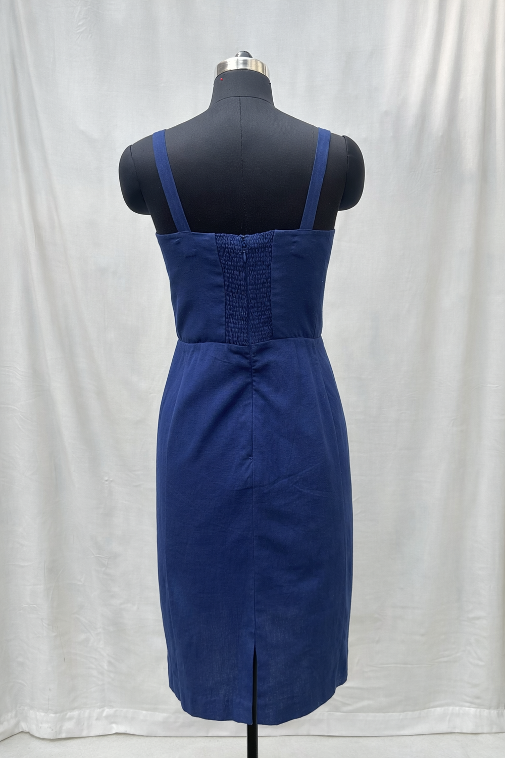 Navy Khadi Corset Dress – handspun khadi corset dress by Ozel