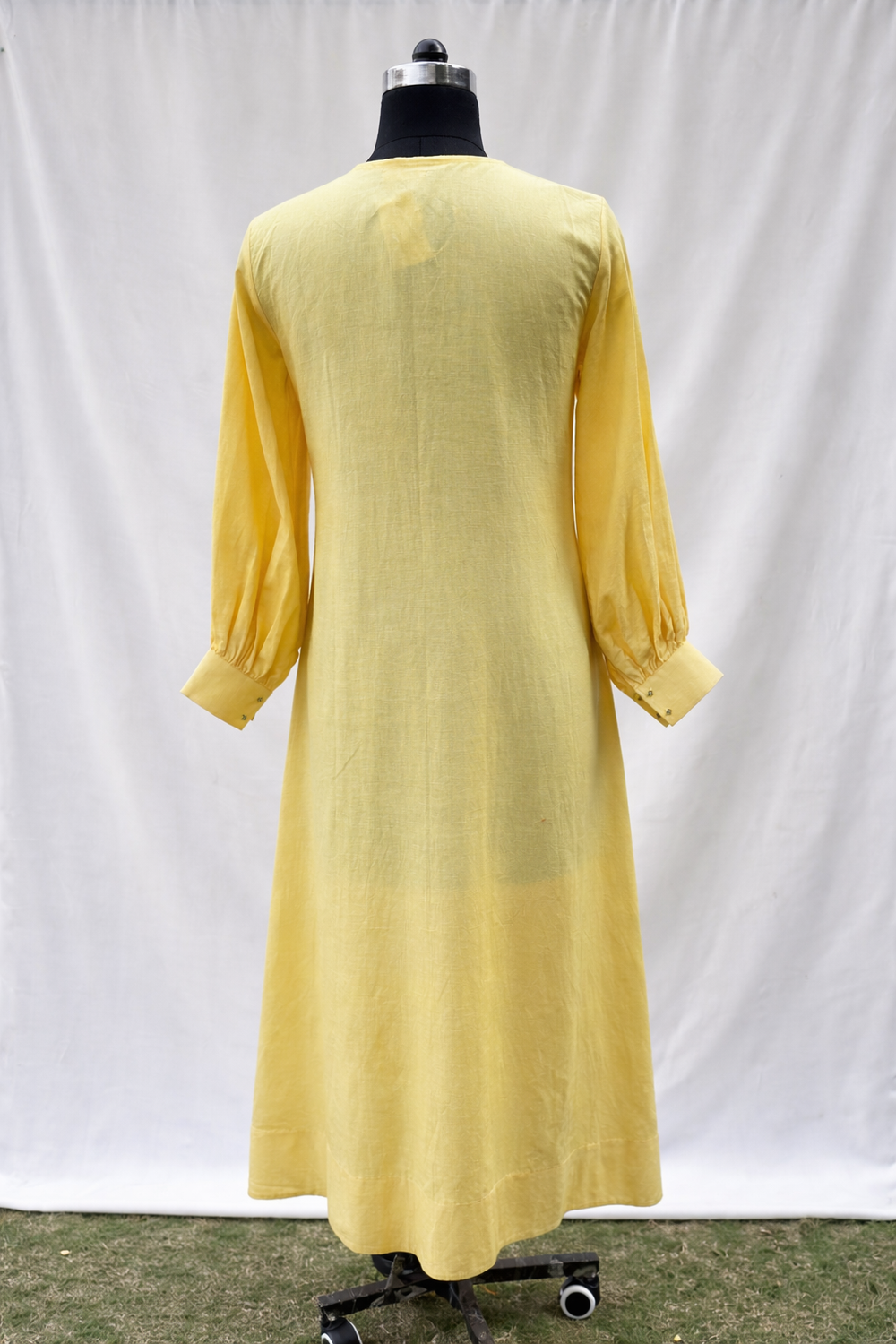 Butter Yellow Long Shrug – flowy yellow layering piece by Ozel