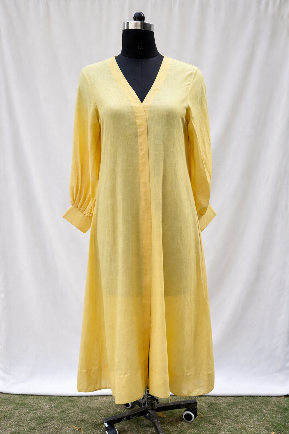 Butter Yellow Long Shrug – flowy yellow layering piece by Ozel