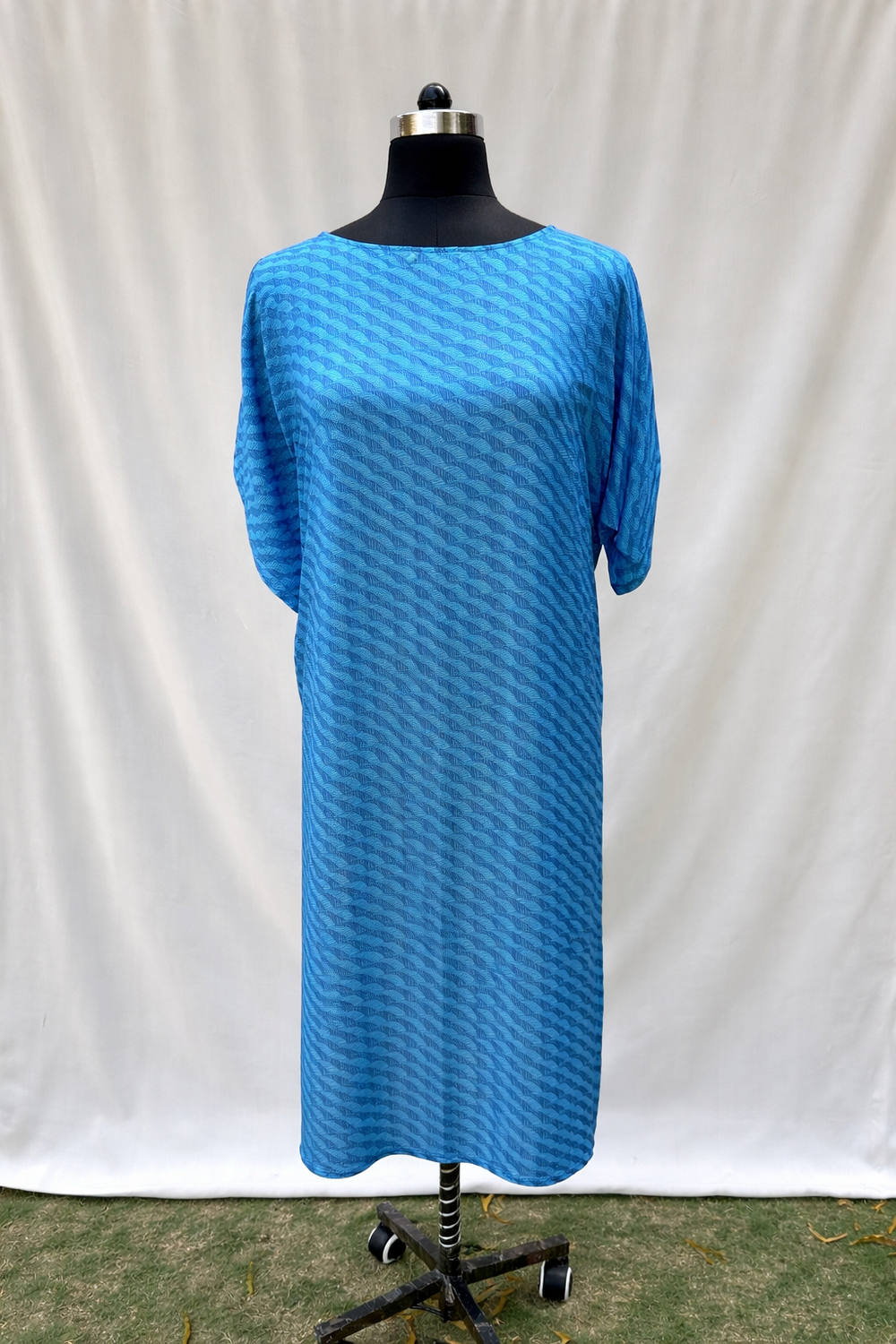 Printed Long Kurta Dress – flowing printed kurta dress by Ozel