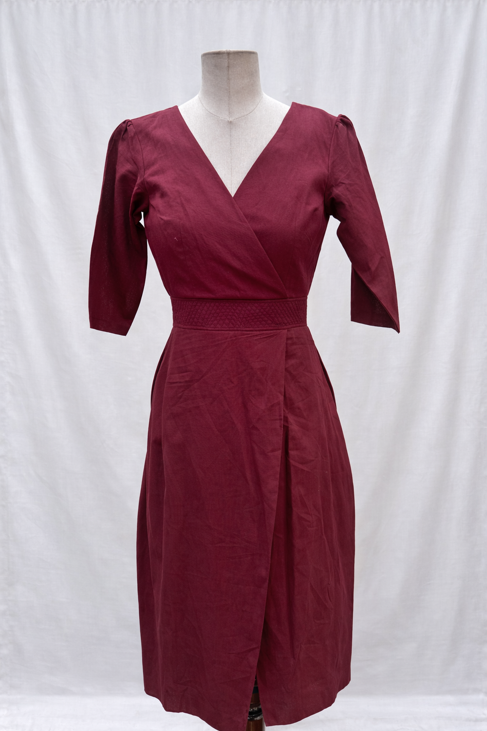 Merlot Midi Dress – rich merlot evening dress by Ozel