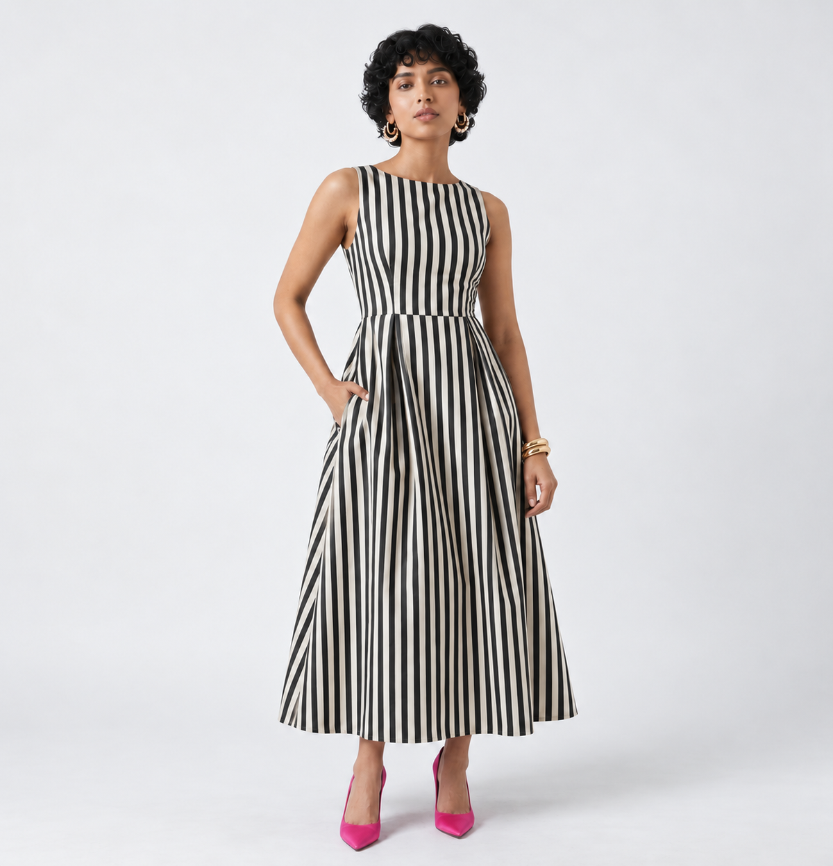 Noir Stripe Dress