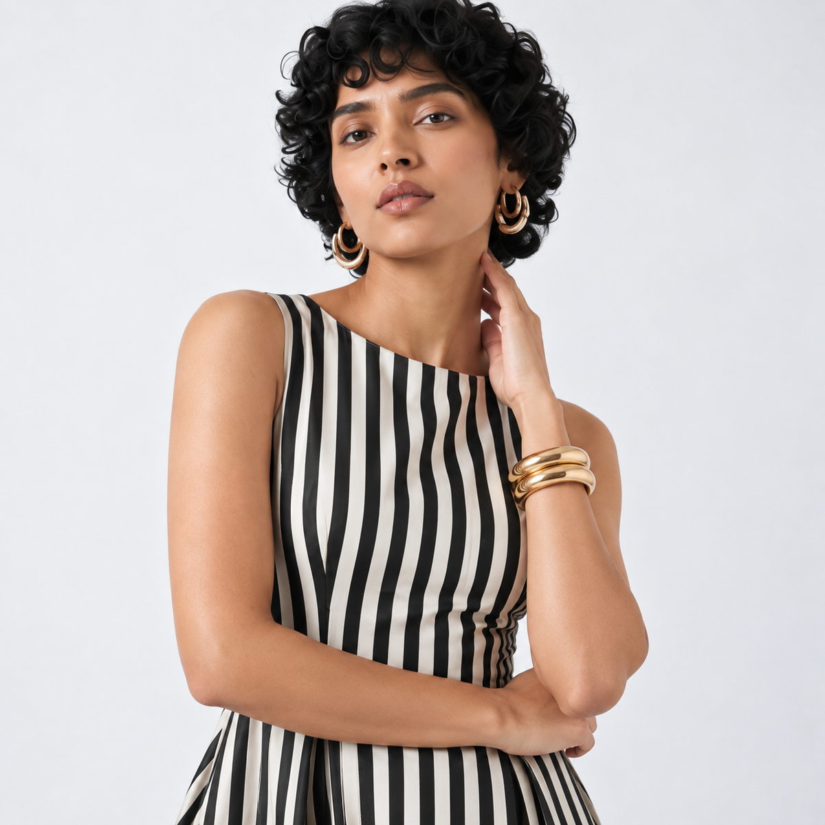 Noir Stripe Dress