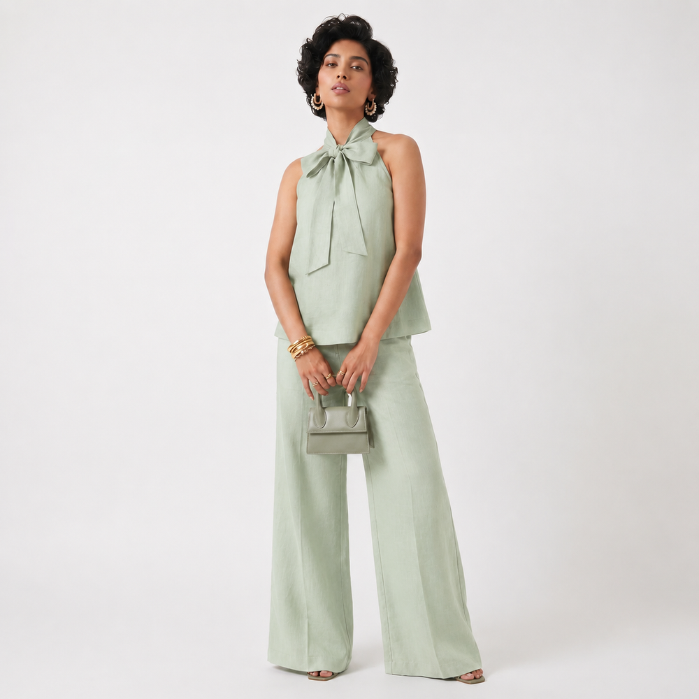 Bow Tie Halter Coord Set