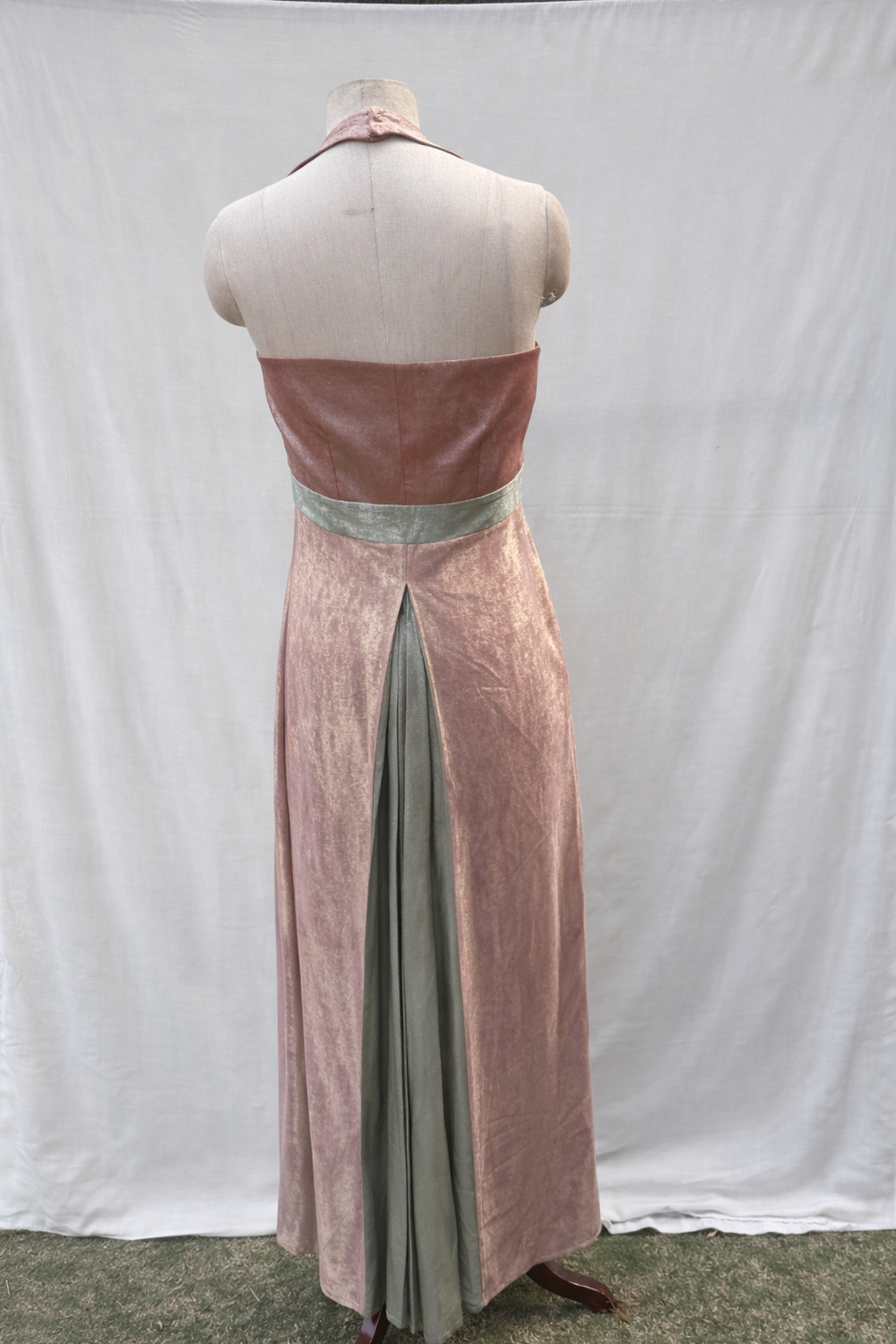 Two Tone Halter Dress – artisan two-tone halter by Ozel