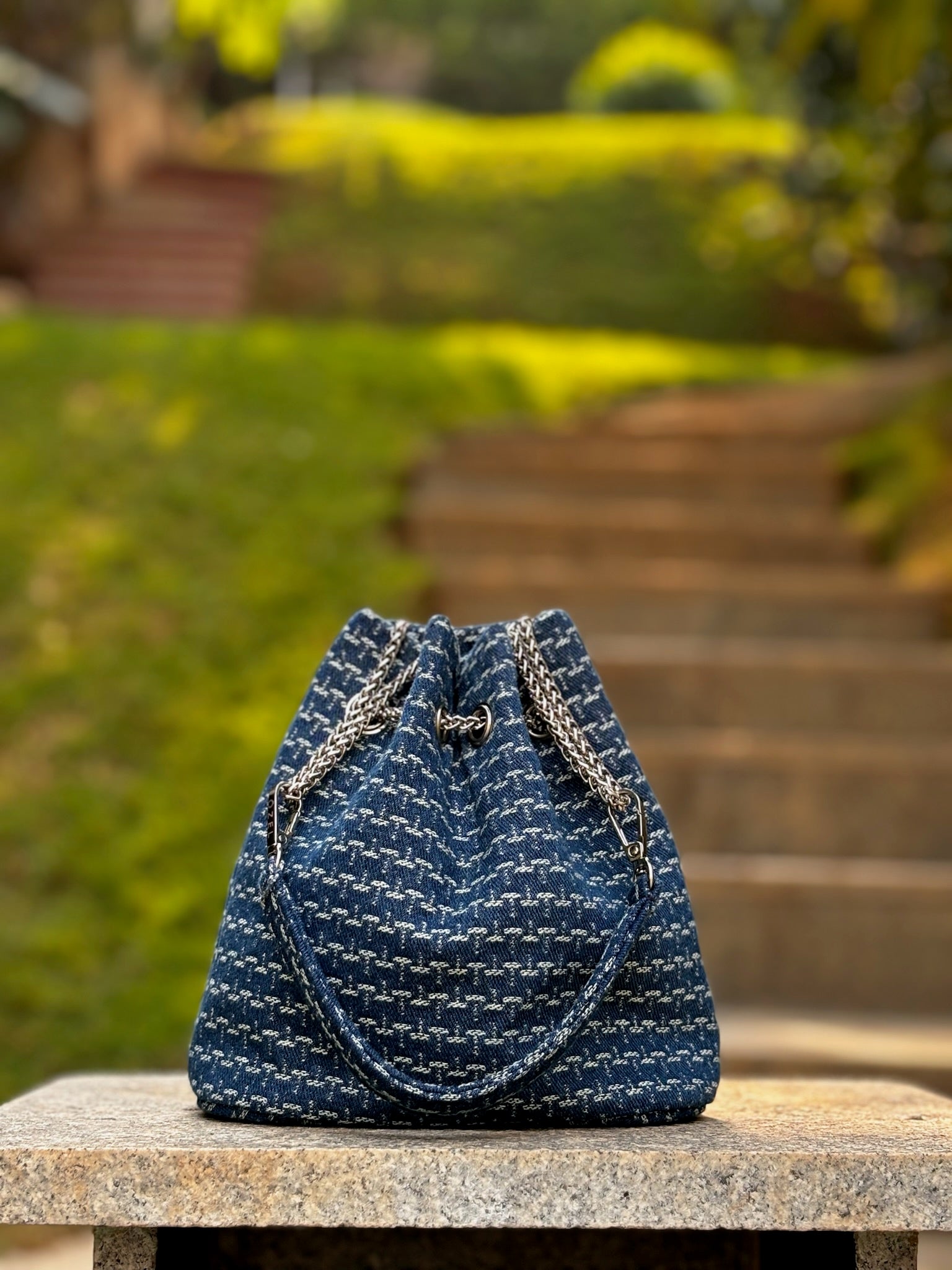 Indie Denim Bucket Bag