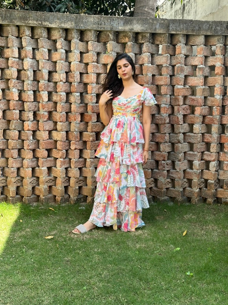 Gulabi Layered Dress – Indian celebration dress by Ozel