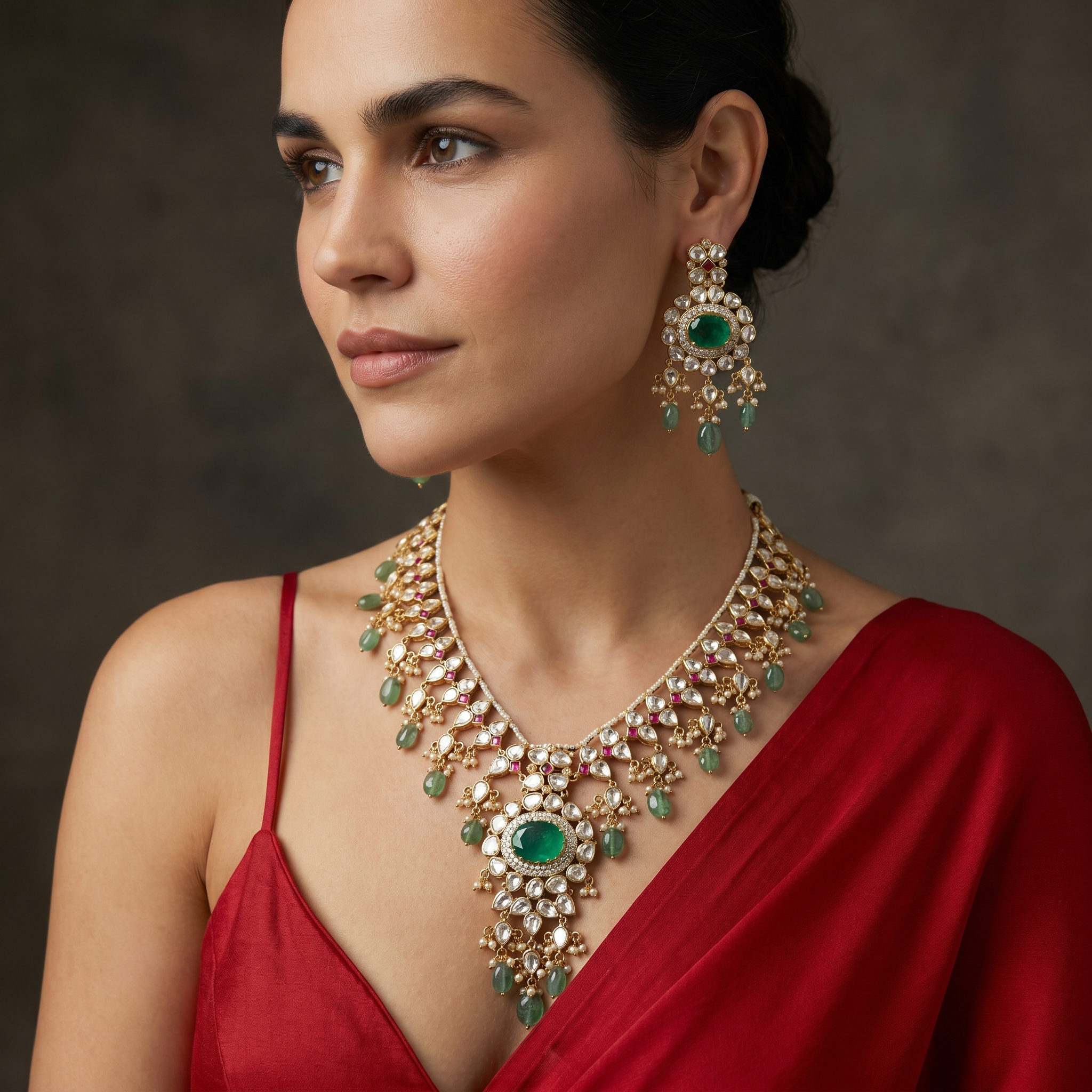 Devarshi Emerald Radiance Set