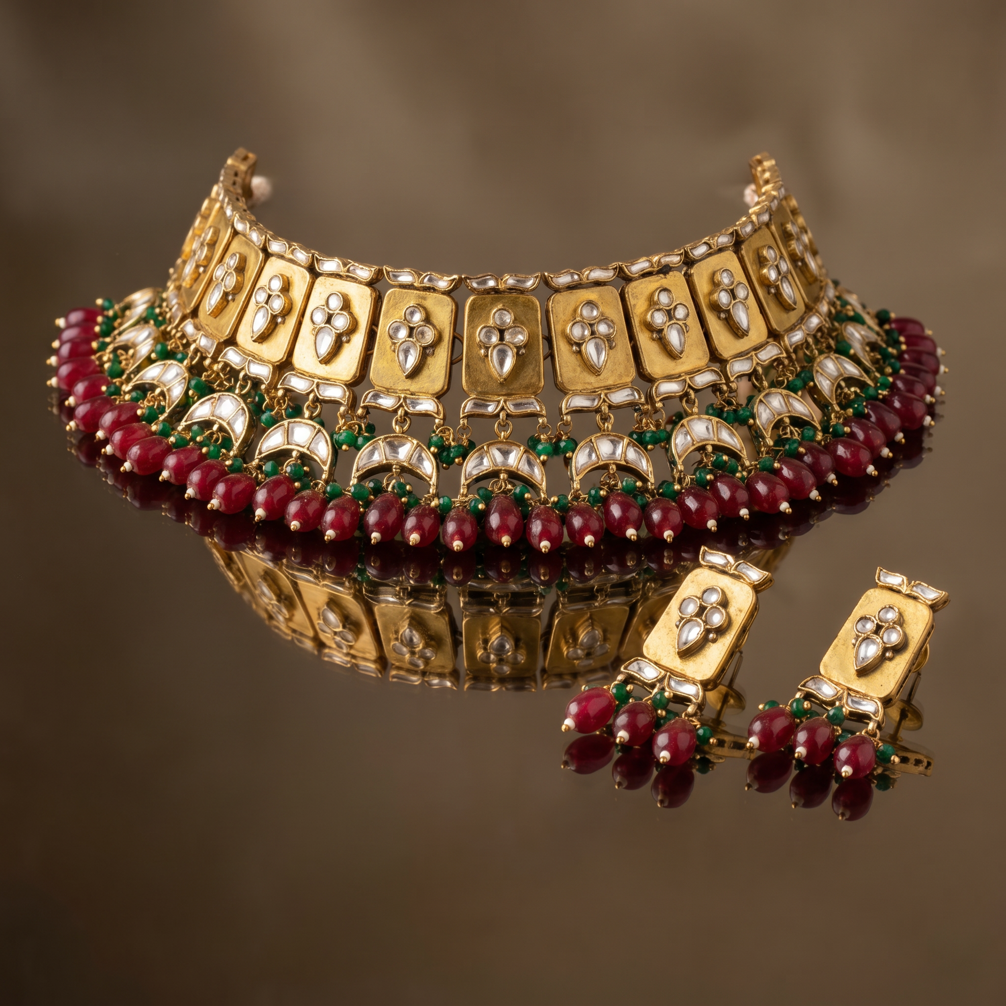 Drashti Heritage Gold Choker Set