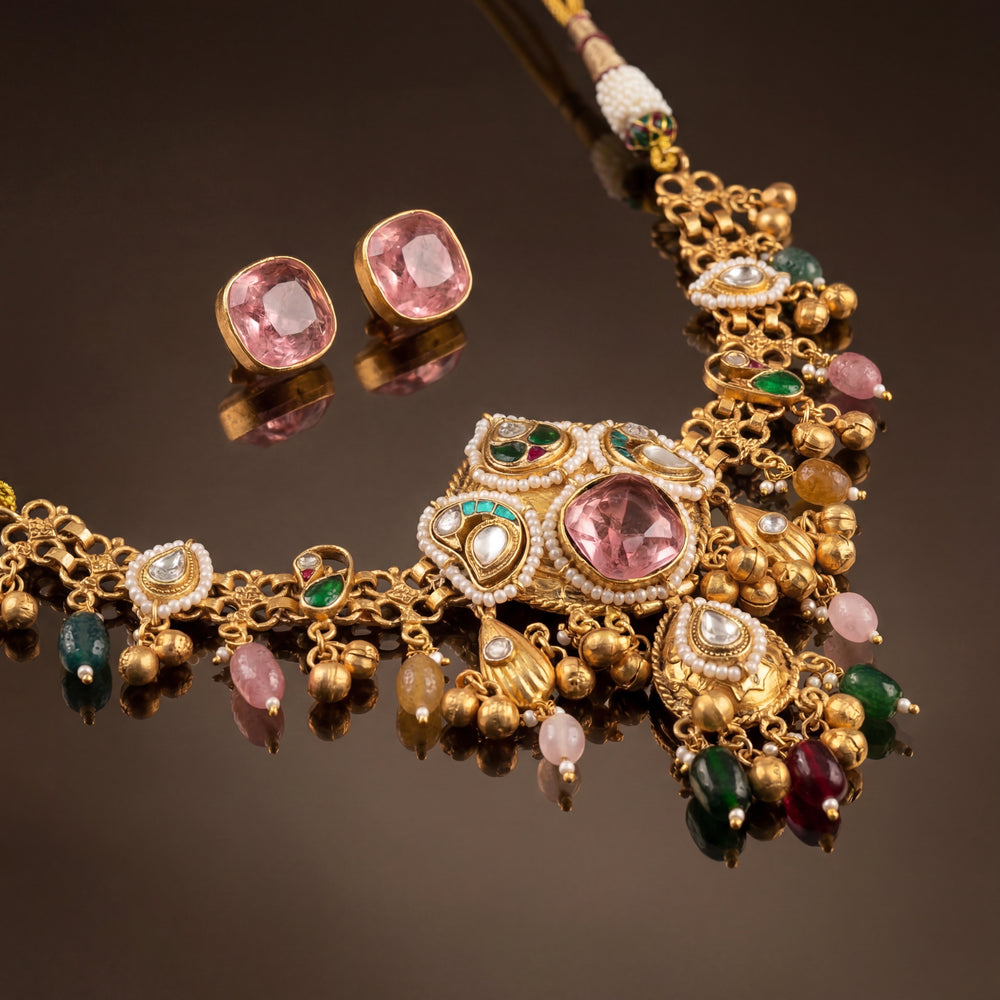 Drishti Necklace Set – artisan bridal jewelry by Ozel