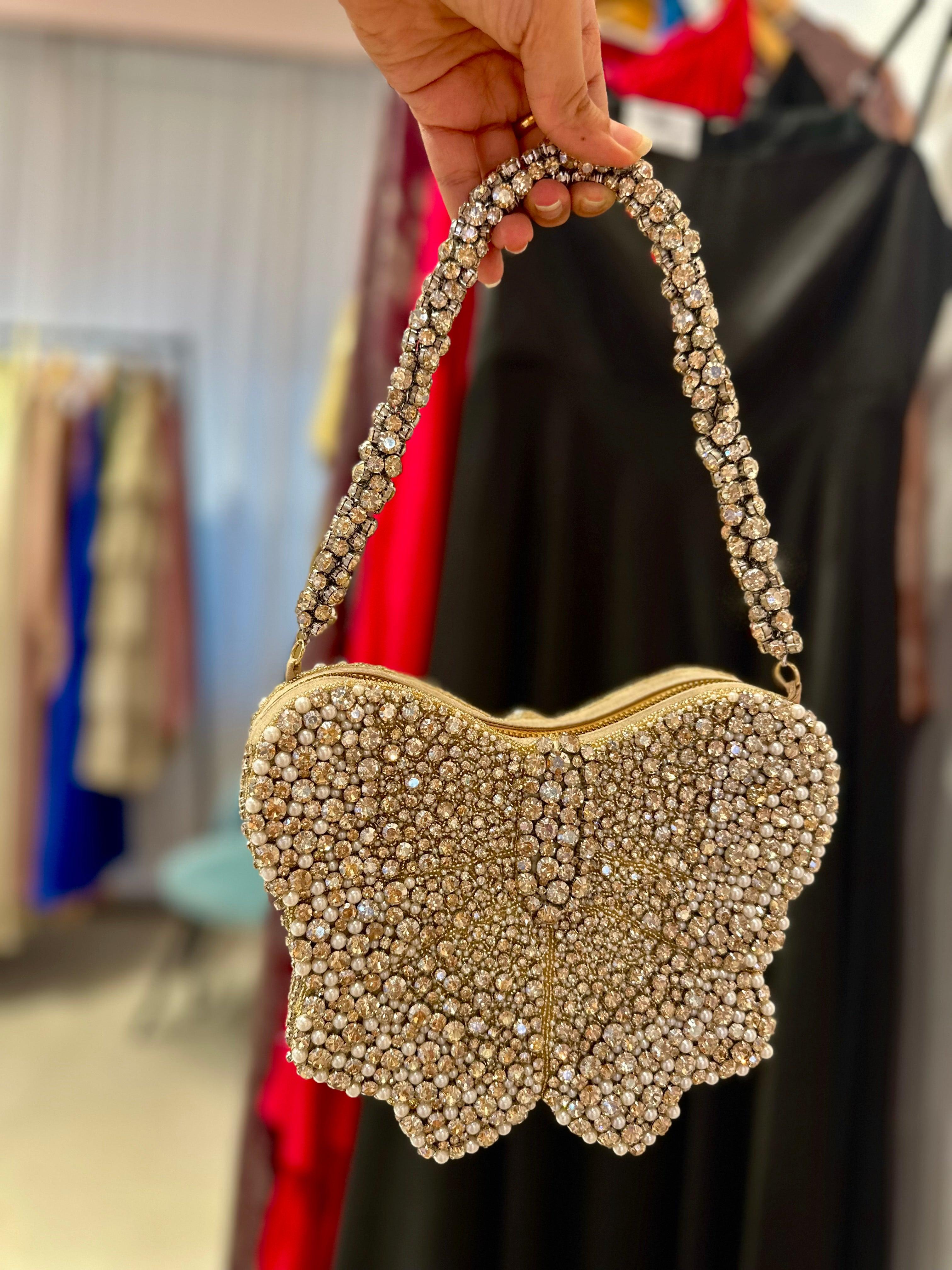 Golden bow butterfly bag - Ozel