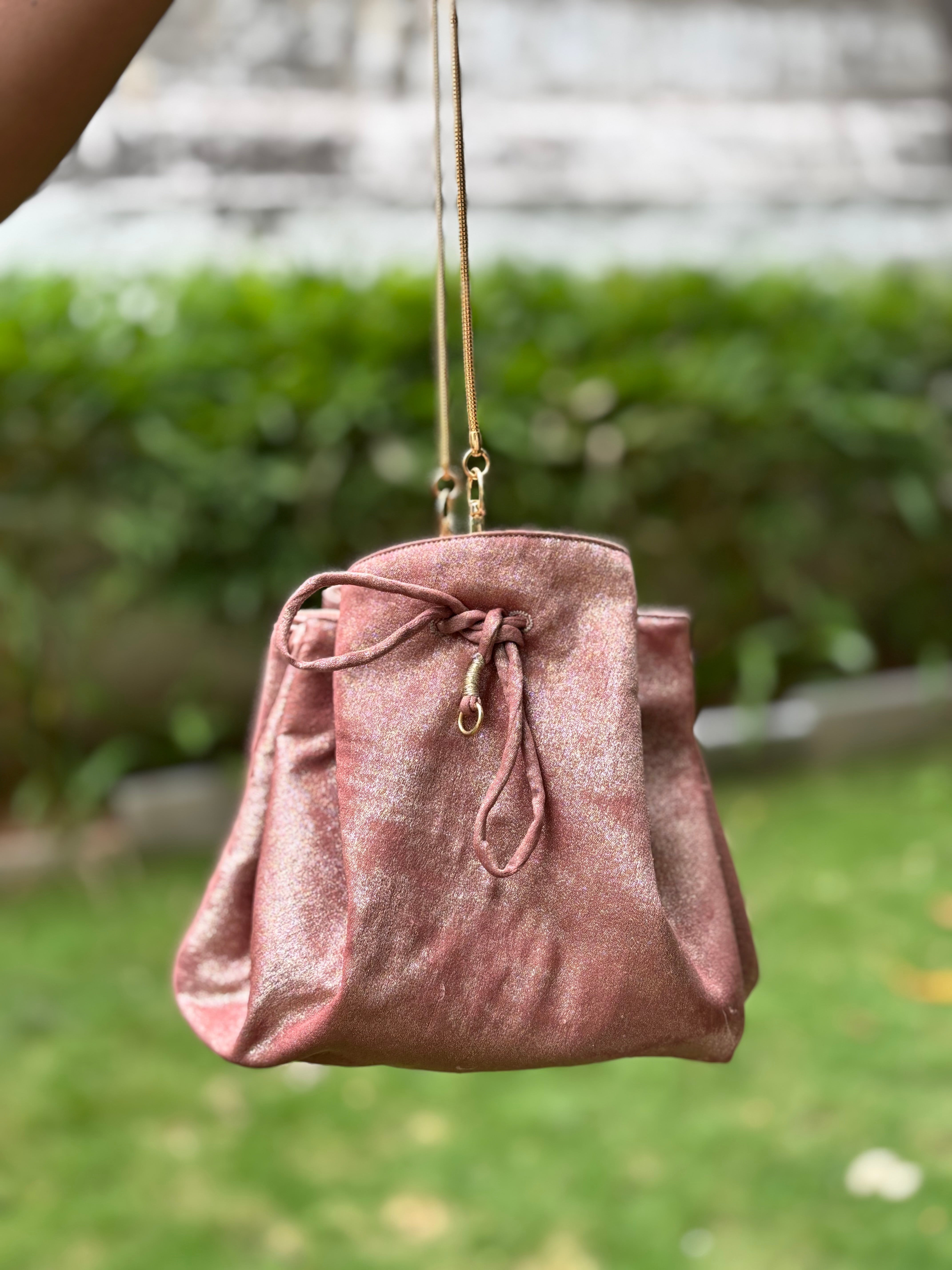 SAMPLE Rosegold Shimmer Bag