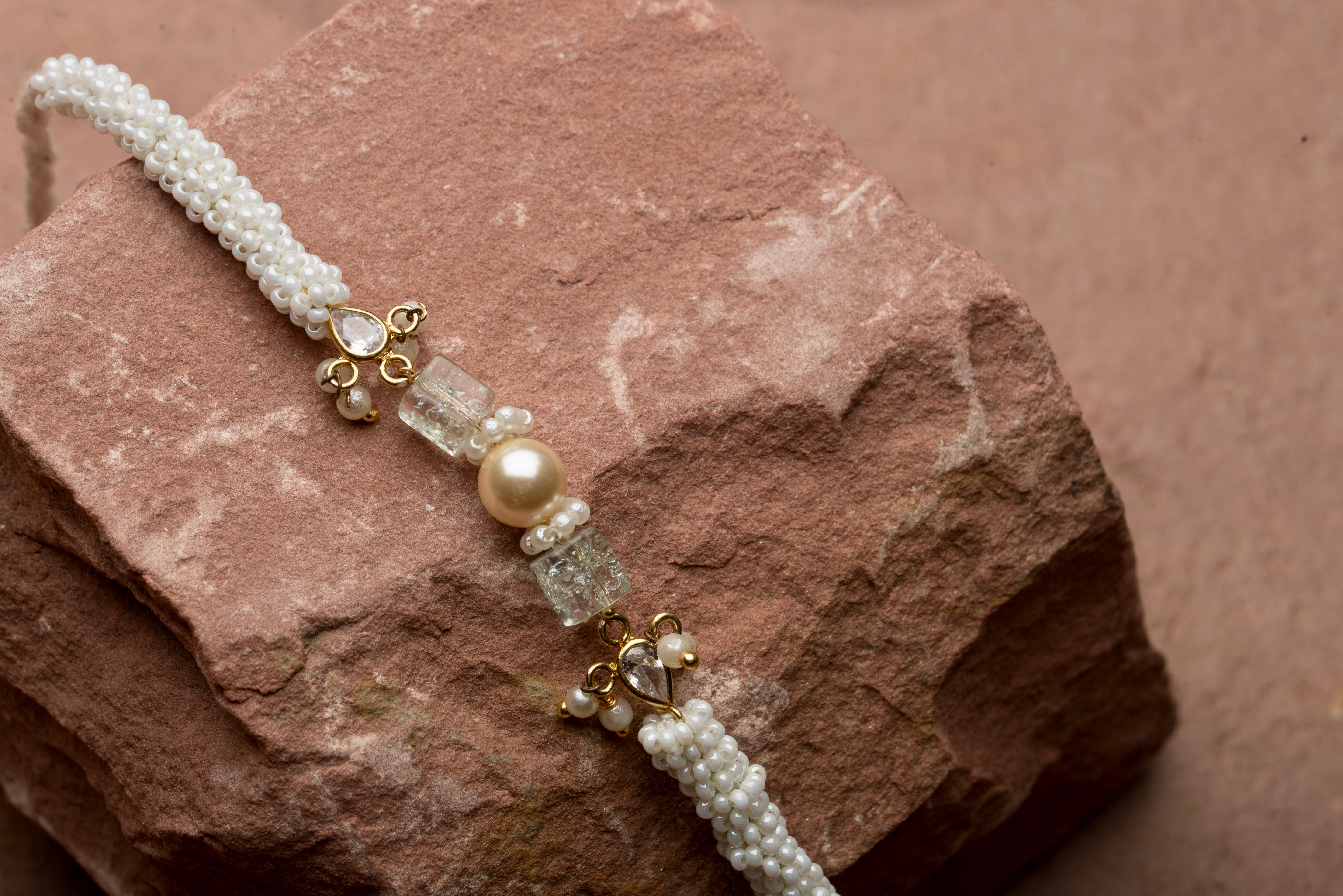 Swarovski Pearl & Bead Rakhi - Ozel