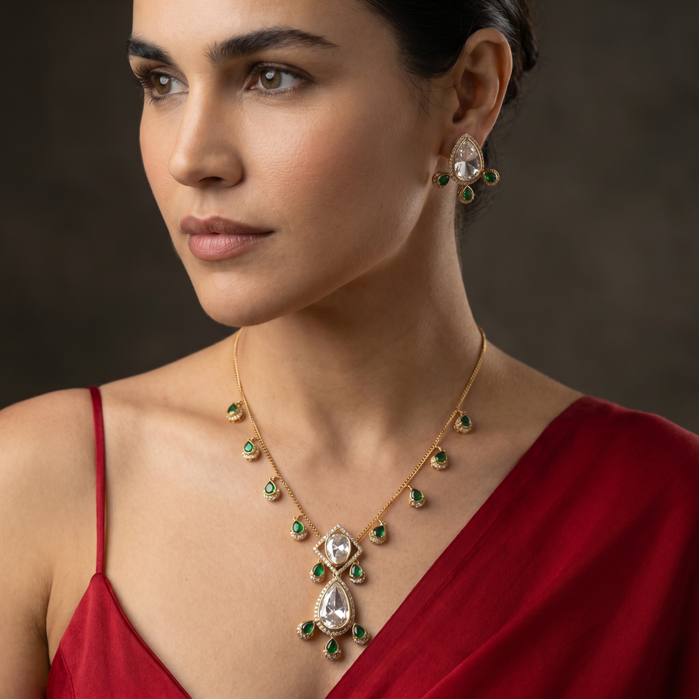 Eiravya Dewdrop Necklace Set