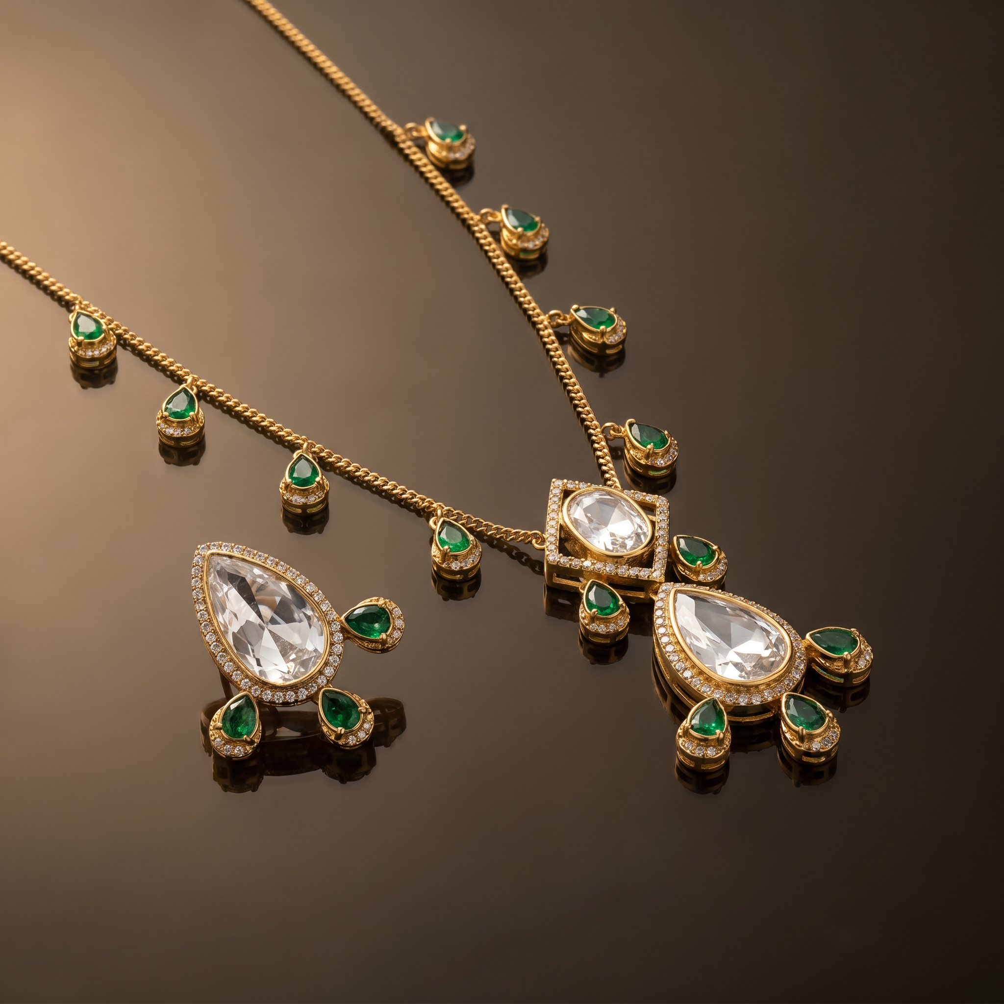 Eiravya Dewdrop Necklace Set