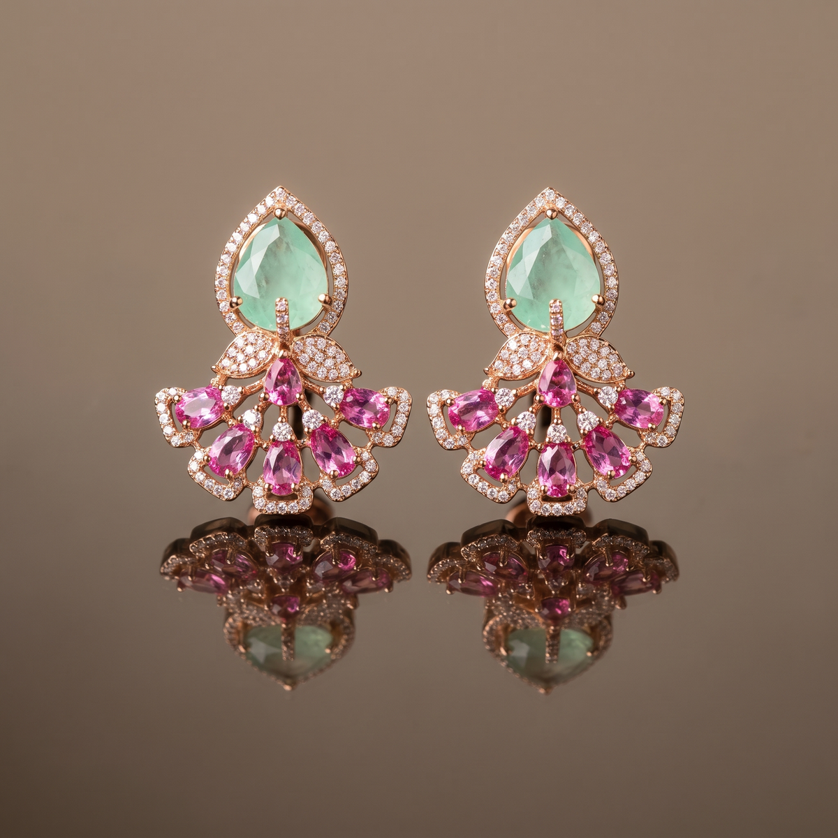 Elina Emerald Bloom Earrings