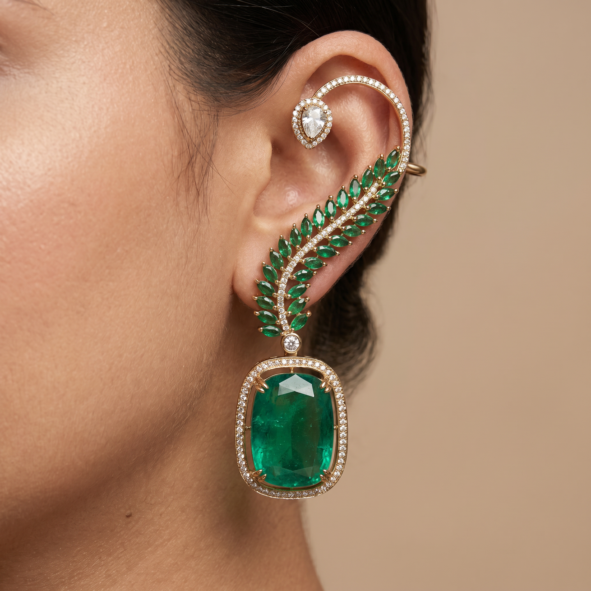 Vanya Ruby Ear Cuff