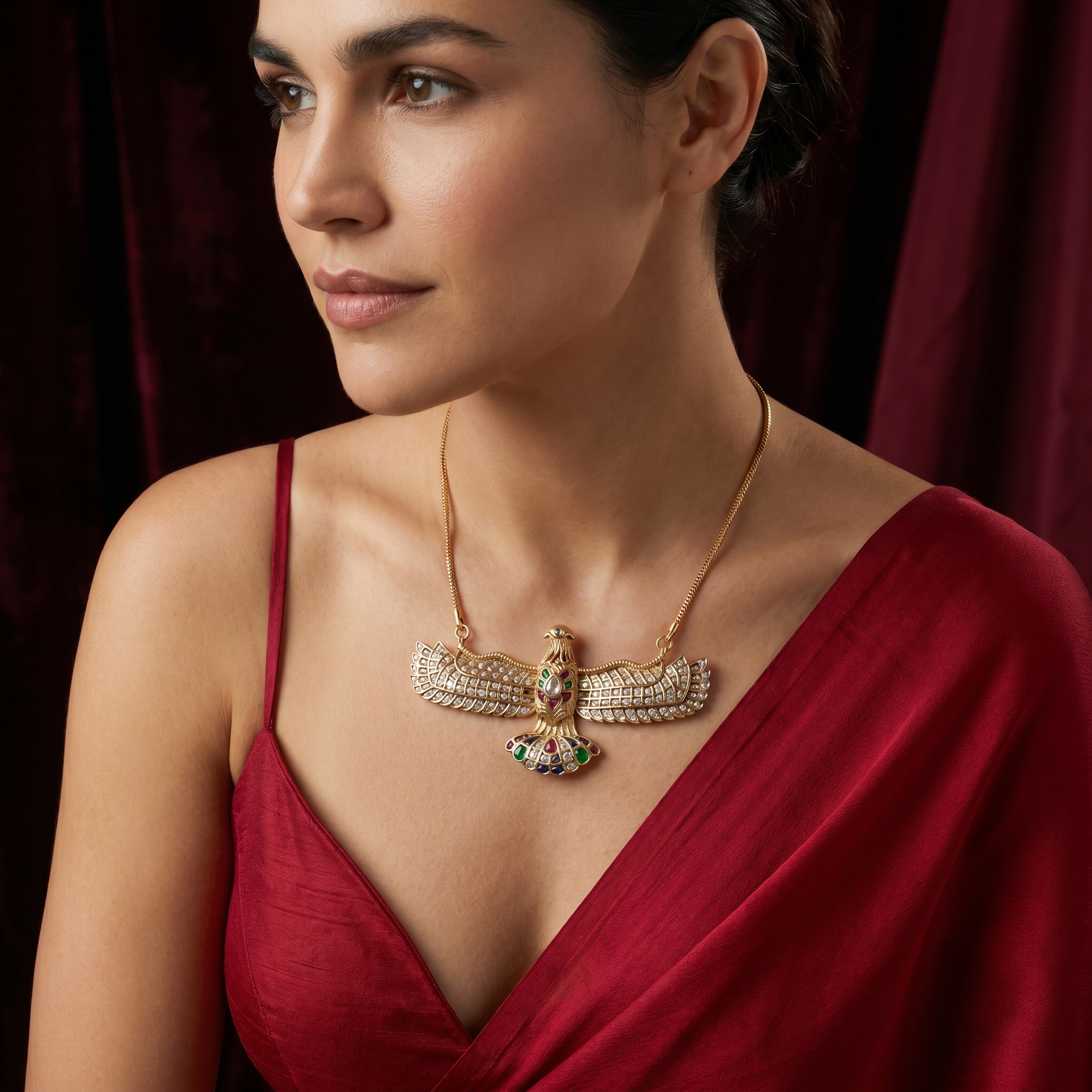 Eshanya Regal Eagle Pendant Necklace