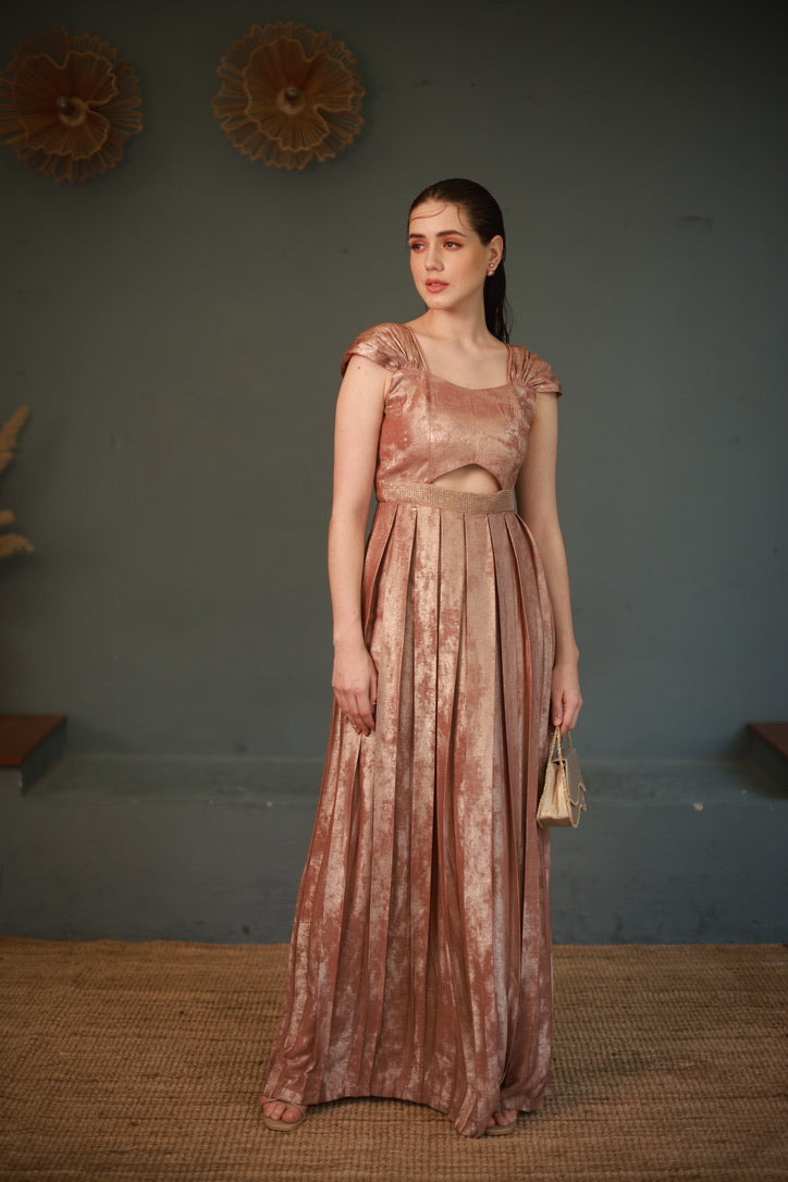Cutout Shimmer Gown – statement cutout gown by Ozel