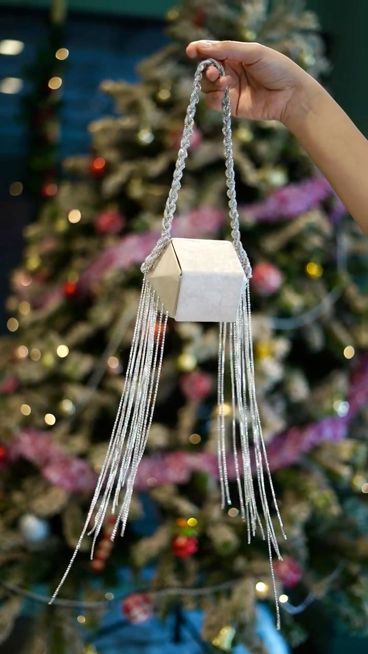 Alaya F jelly chainstone bag – faceted stone detail by Ozel