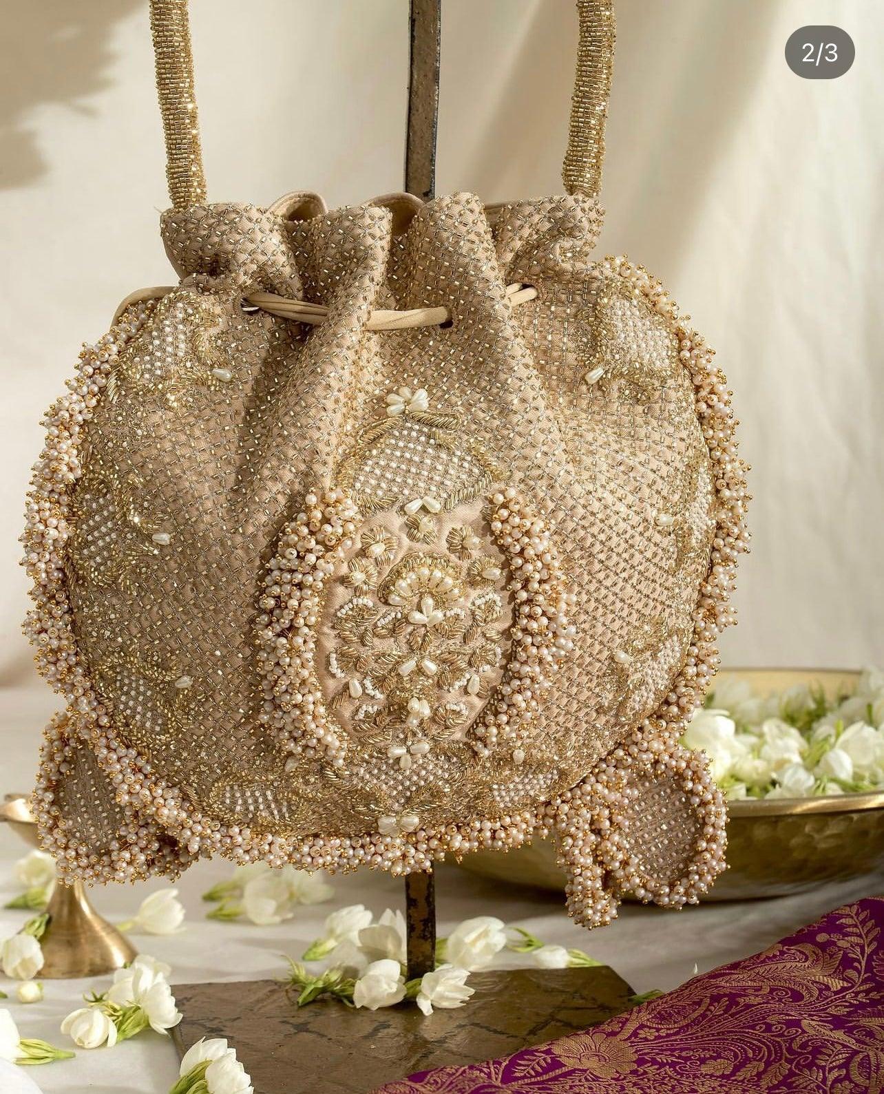 Suhani gold embroidered Potli bag