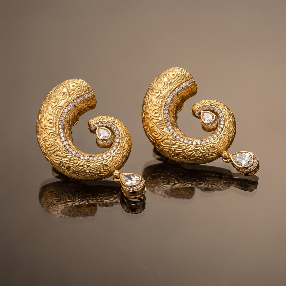 Ganesha Sculpted Earrings